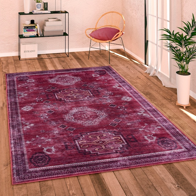 Paco Home Teppich »Bordeaux 245«, rechteckig, Kurzflor, Orient-Optik, Vintage  Design, waschbar | BAUR