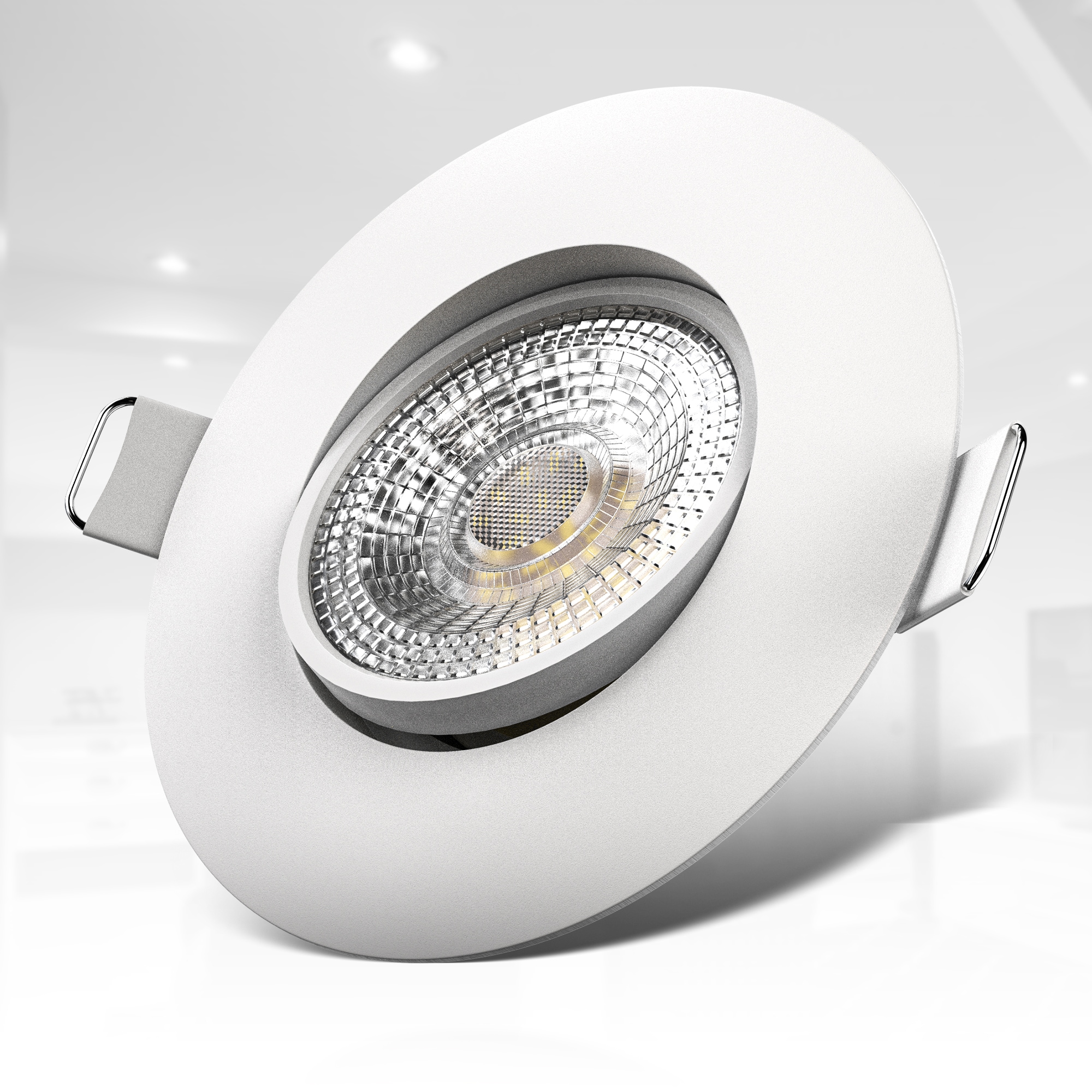 B.K.Licht LED Einbauleuchte, Einbauspots, schwenkbar, IP23, 6er Deckenspots, Set | ultra-flach, warmweiß, BAUR