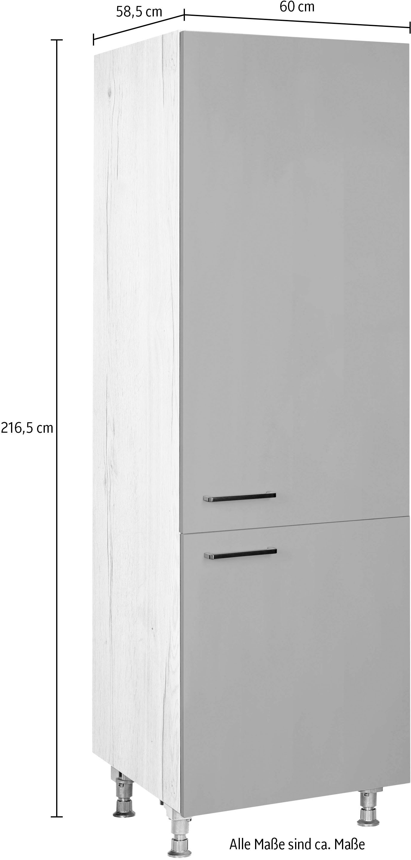 nobilia® Hochschrank »"Easytouch", Ausrichtung wählbar, mit zwei Türen, vormontiert,«, Breite/Höhe: 60/216,6 cm