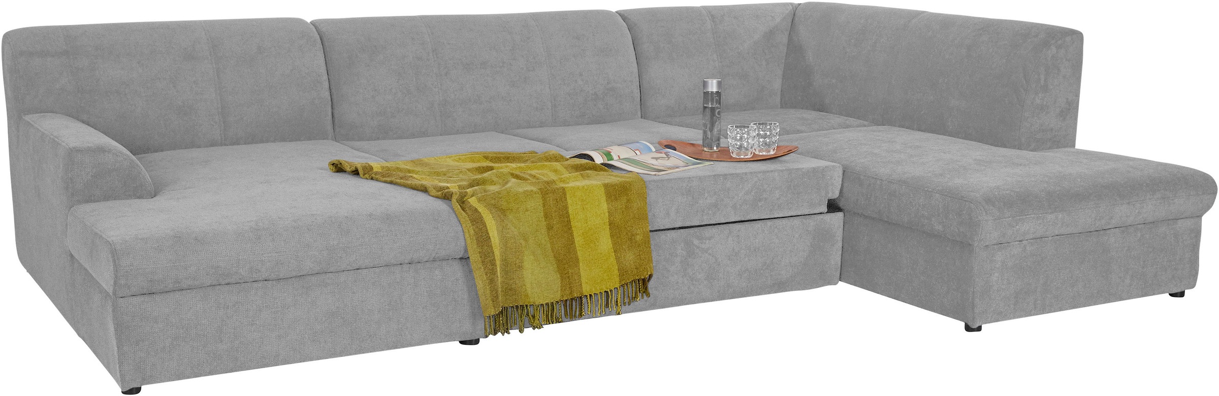 Thumbnail - DOMO collection Wohnlandschaft "Topper, elegant und zeitlos, komfortabel, U-Form" wahlweise mit Bettfunktion