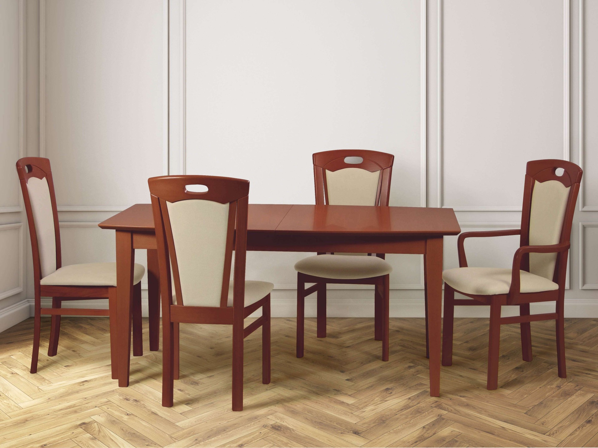 Home affaire Esszimmerstuhl "FERDI, Armlehnstuhl, Made in Italy, Massivholz günstig online kaufen