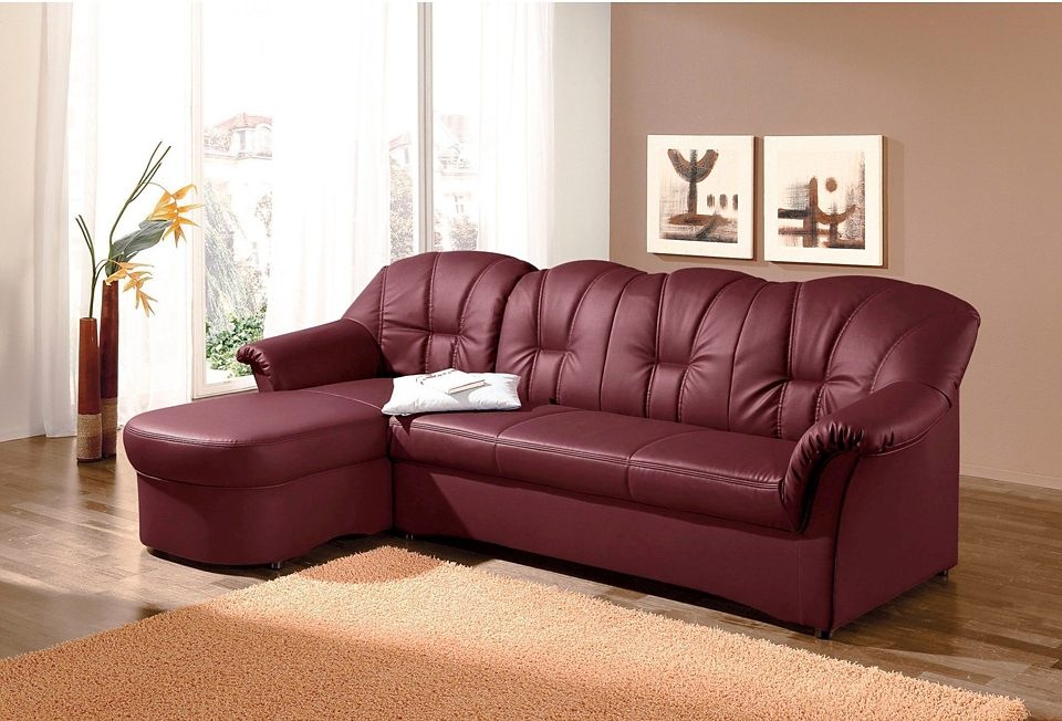 DOMO collection Ecksofa "Papenburg, zeitlose Rückensteppung, elegante Forme günstig online kaufen