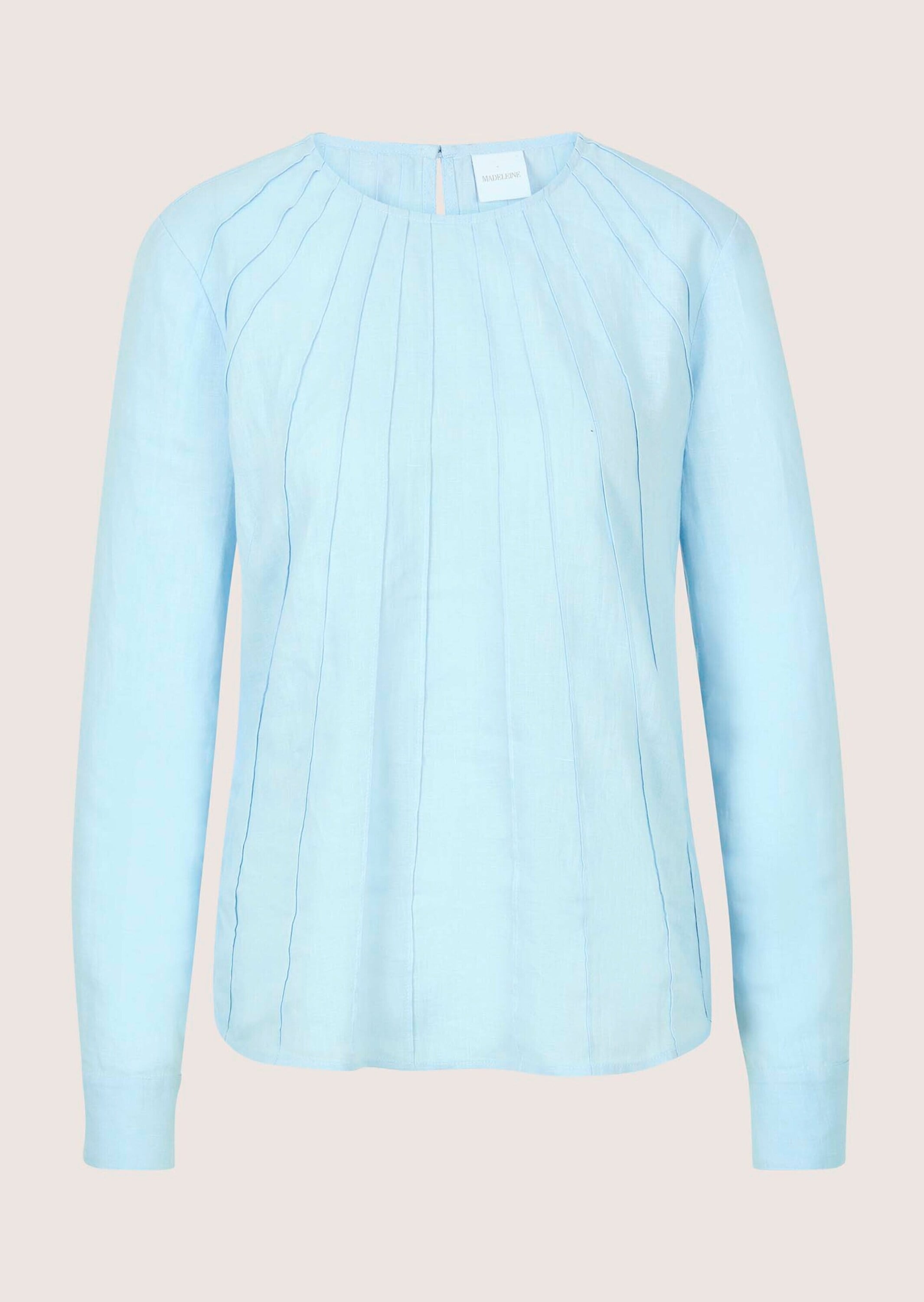 MADELEINE Langarmbluse "Leinenbluse Blusenshirt mit feinen Biesen" Feine Bi günstig online kaufen