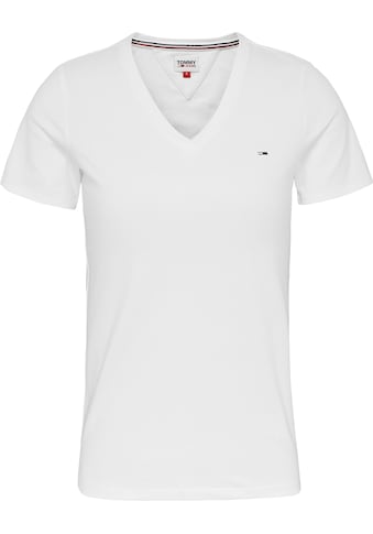 Tommy Jeans V-Shirt »TJW SKINNY STRETCH V NECK«, mitTommy Jeans Logo-Flag auf der Brust kaufen