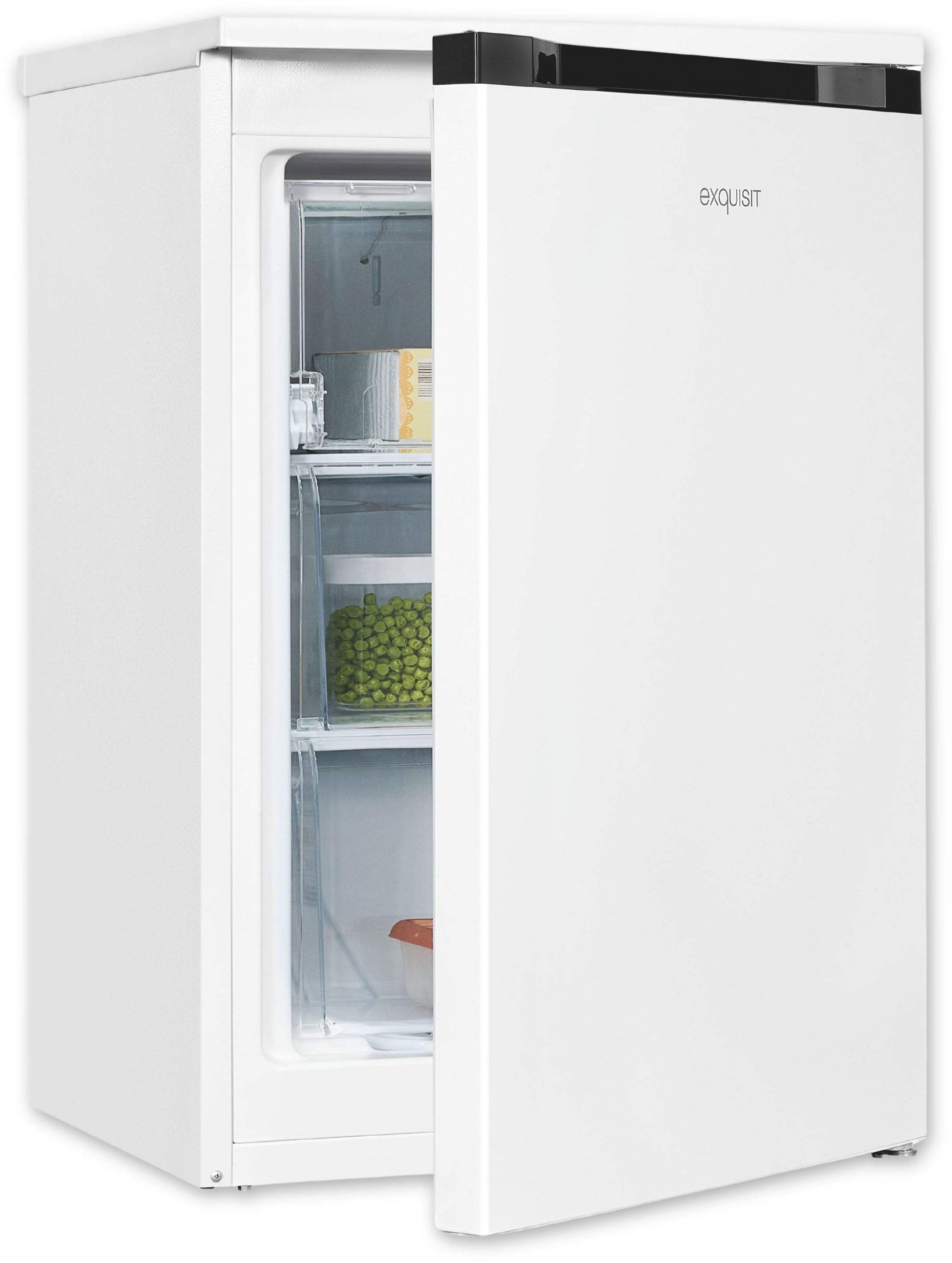 exquisit Gefrierschrank "GS81-051C" 84,5 cm hoch 54,9 cm breit 4*-Gefrierschrank mit ergonomischer Griffmulde – bequem zu öffnen