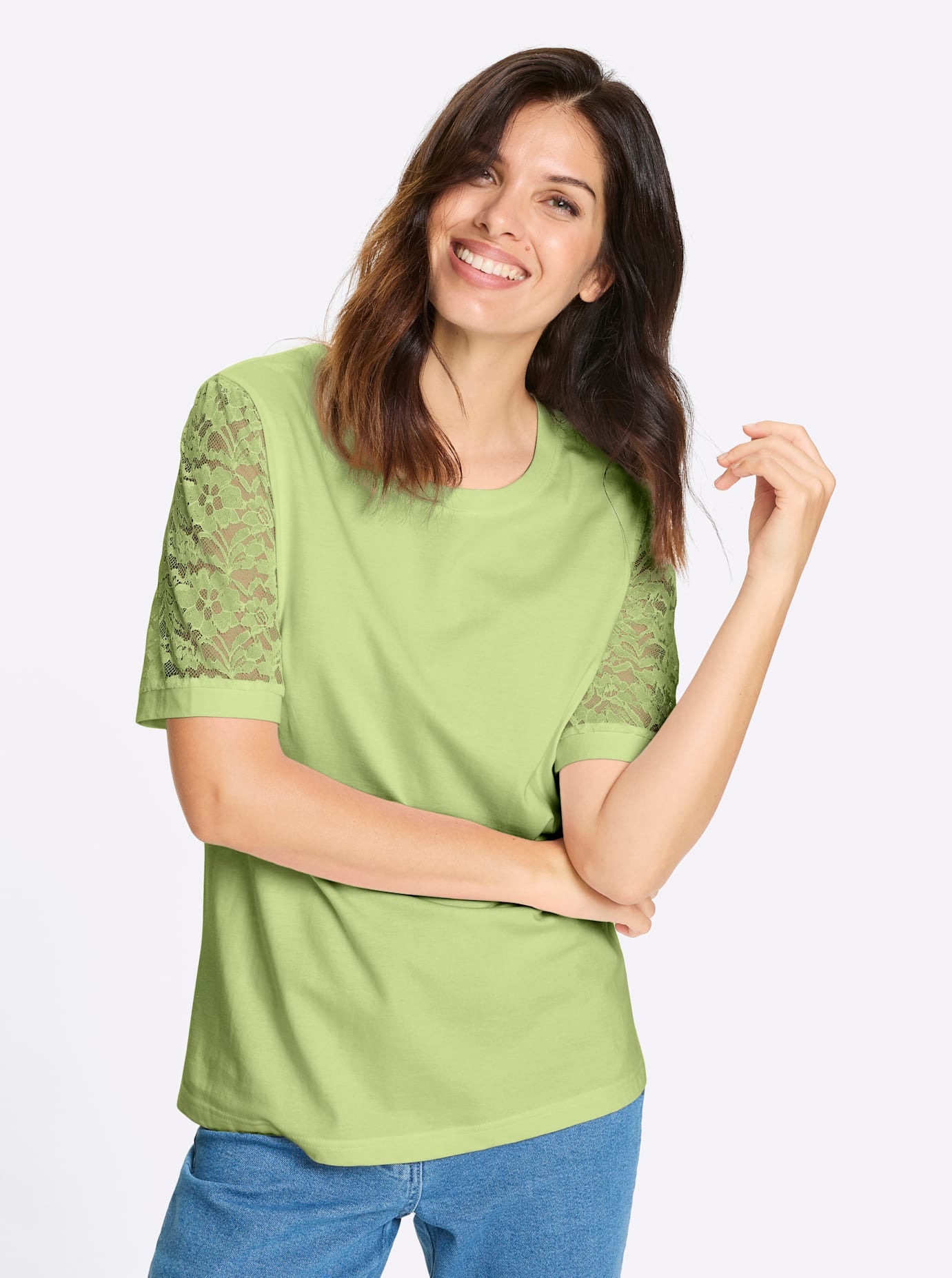 Classic Basics Spitzenshirt "Kurzarm-Shirt", 1 tlg. günstig online kaufen