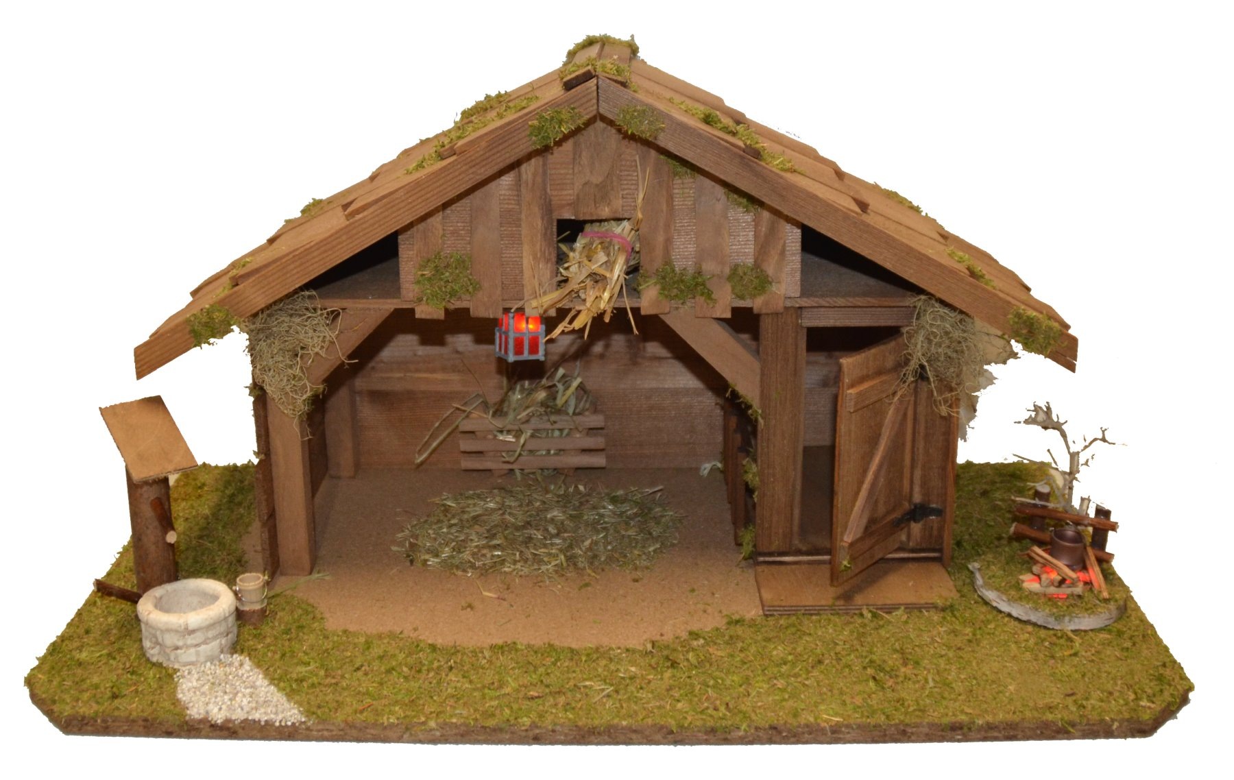 Alfred Kolbe Krippe "Krippenstall ohne Trafo" mit Laterne, Brunnen, Lagerfe günstig online kaufen