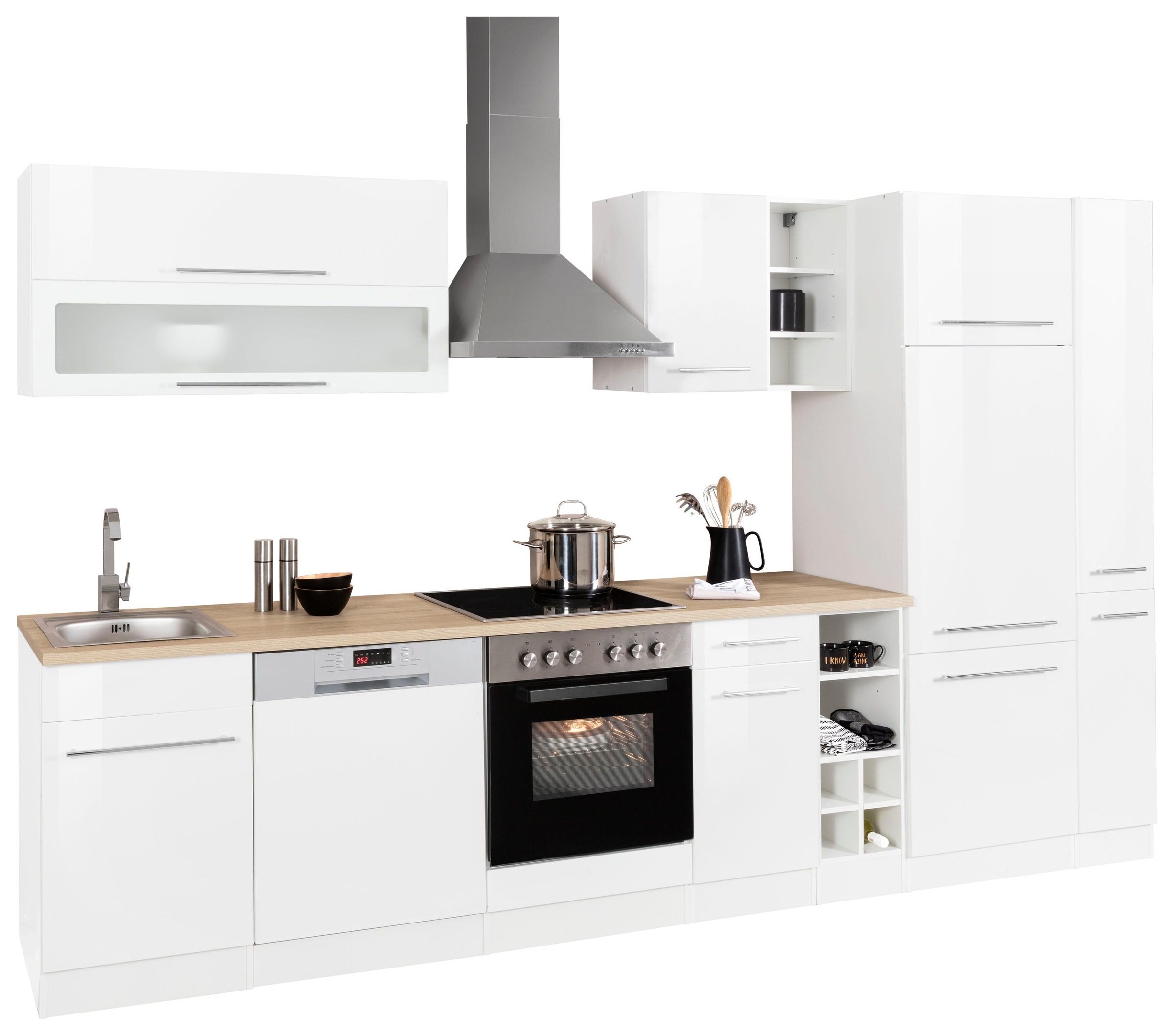 KOCHSTATION Küchenzeile »KS-Eton«, ohne E-Geräte, Breite 330 cm
