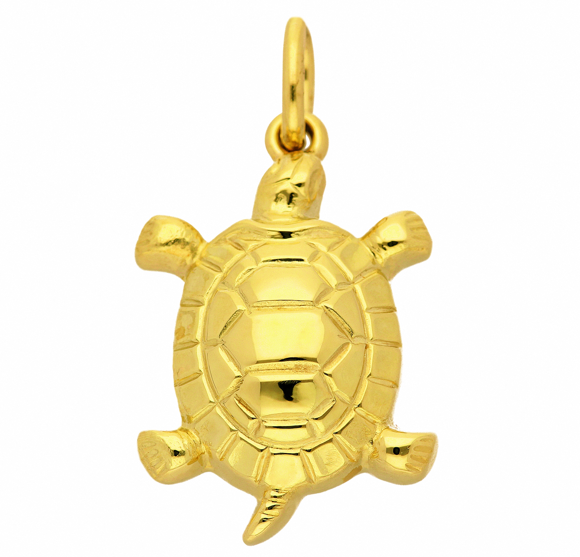 Adelia´s Kettenanhänger »Damen Goldschmuck 585 Gold Anhänger Schildkröte«, 585 Gold Goldschmuck für Damen