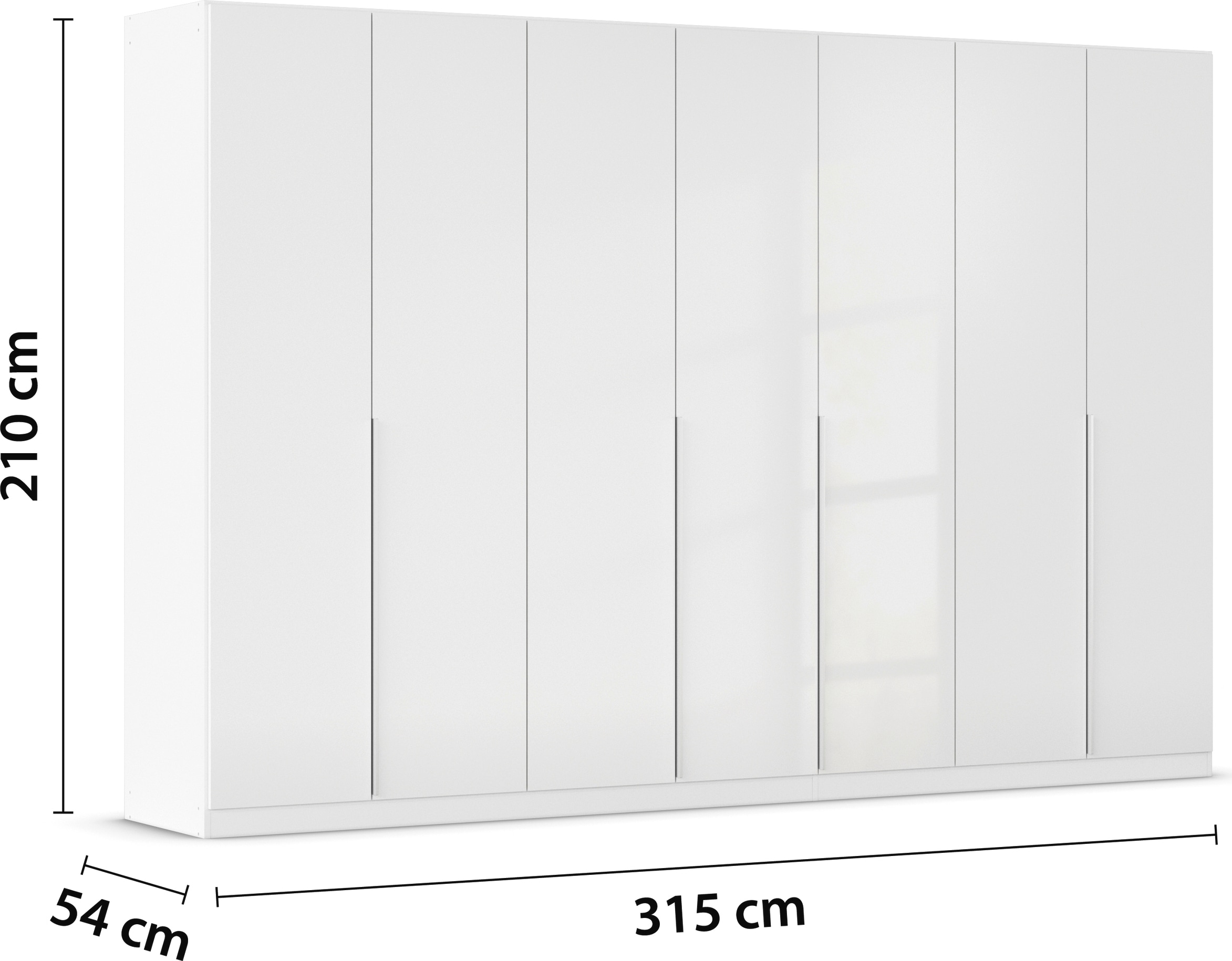 rauch Drehtürenschrank »Kleiderschrank Schrank Garderobe AGORDO TOPSELLER Schlafzimmer«, (in zwei Griff-Farben mit Dekor- oder Hochglanzfront), durchdachte Innenausstattung, in 6 Breiten und 2 Höhen MADE IN GERMANY