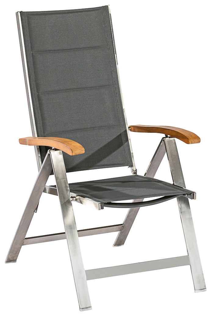 Garten-Essgruppe MERXX, grau, Edelstahl, Massivholz, Polyester, Sitzmöbel-Sets, "Ferrara"