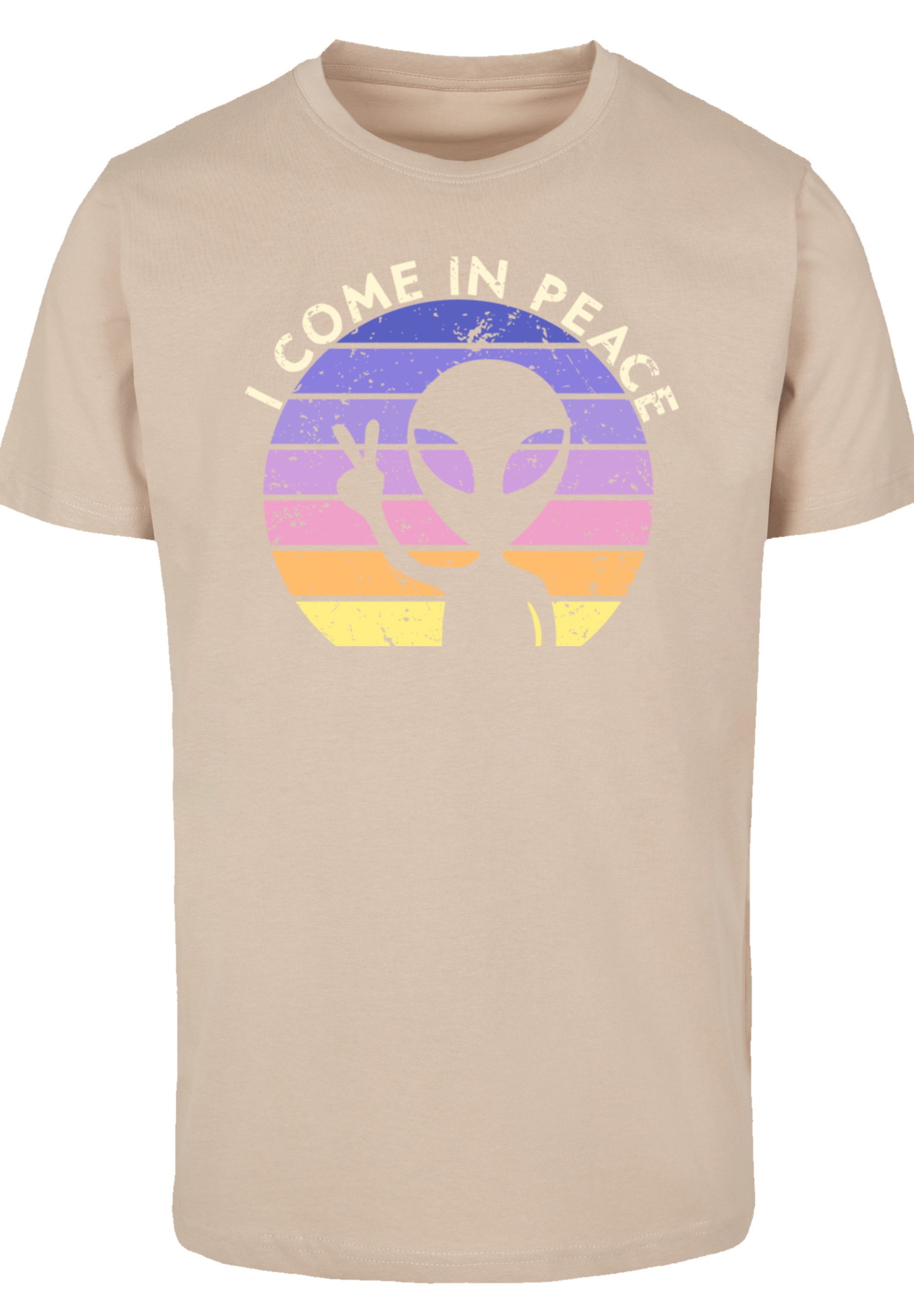 F4NT4STIC T-Shirt »Alien Peace Sunset«, Premium Qualität