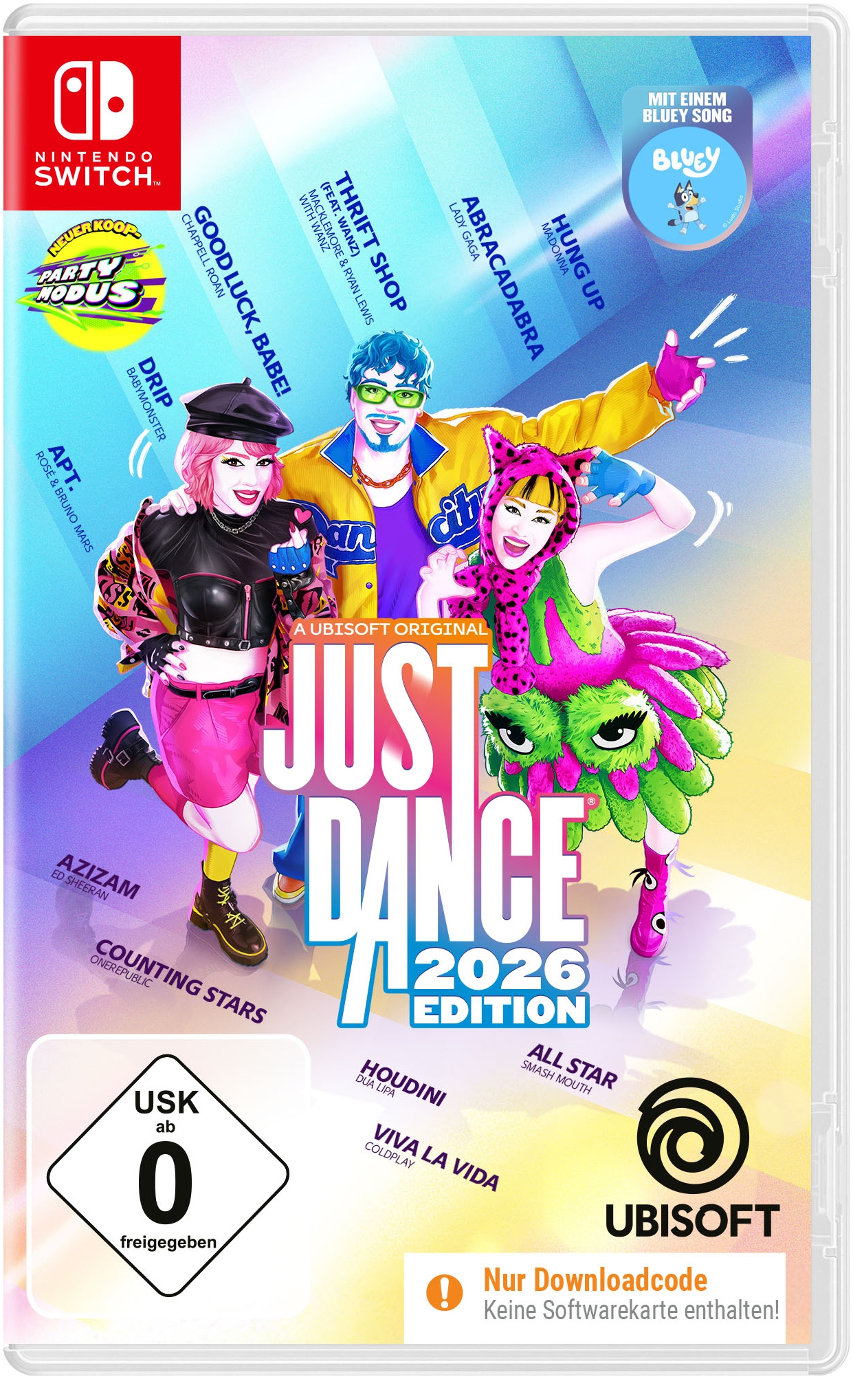 UBISOFT Spielesoftware "Just Dance 2026 (Code in box)", Nintendo Switch, bunt, Spielesoftware