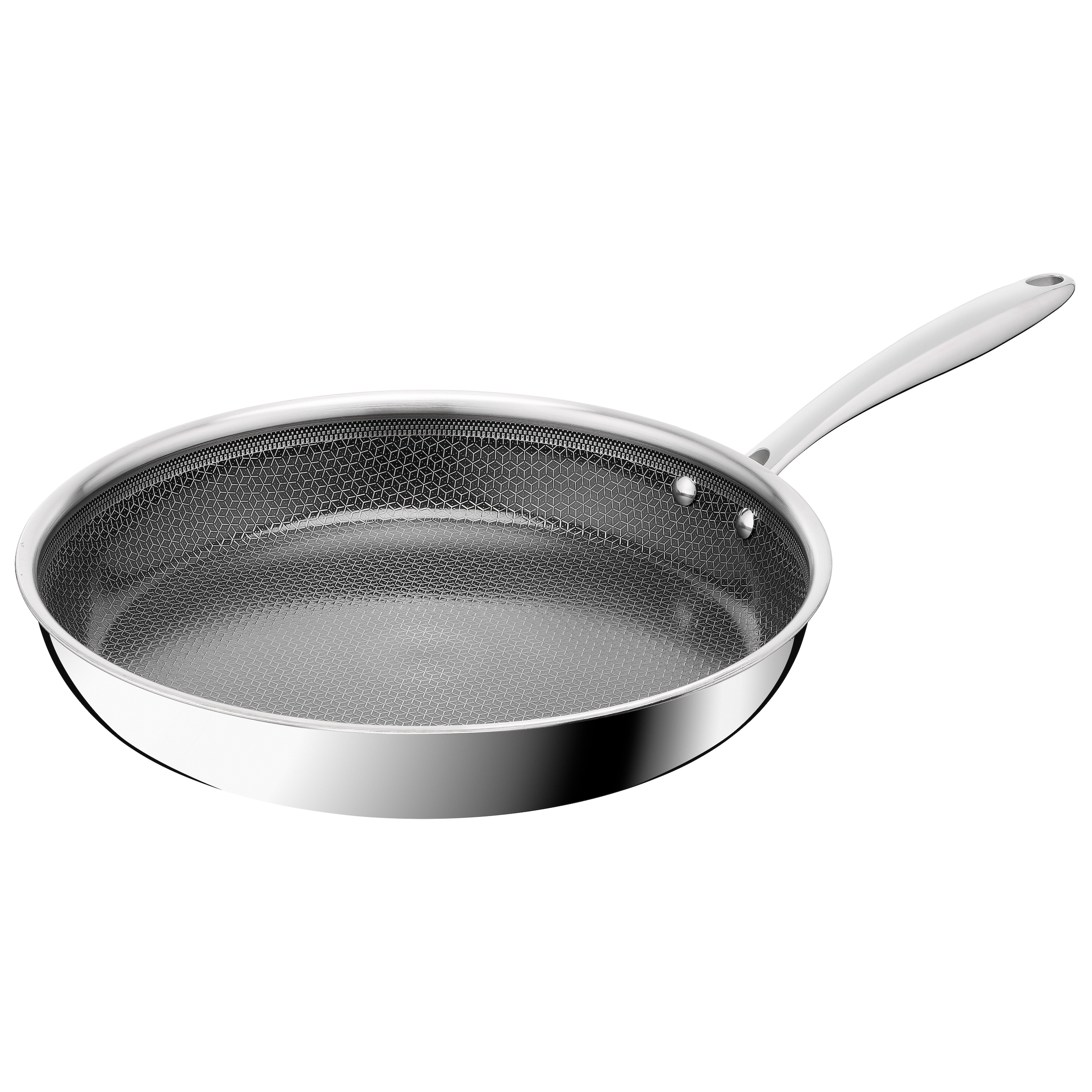 Tefal Bratpfanne "Master Mesh" Edelstahl 1 tlg. HybridMesh-Technologie, mineralische Oberfläche, induktionsgeeignet