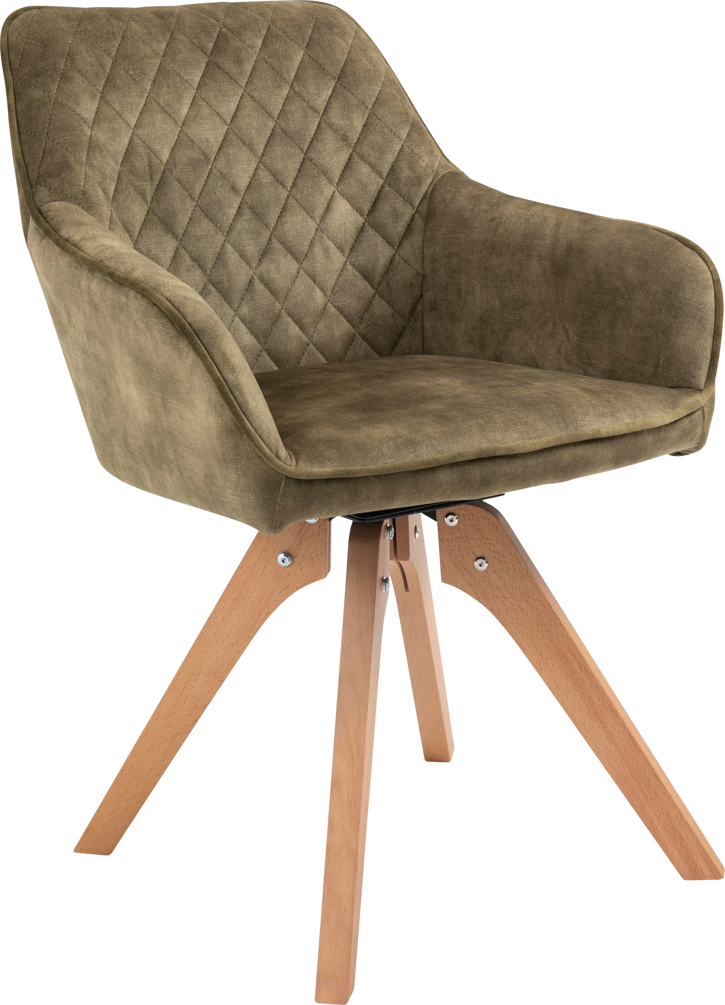 SalesFever Essgruppe, (5-tlg.), Tischbreite 180 cm, Stühle 180° drehbar, mit Samtverlours