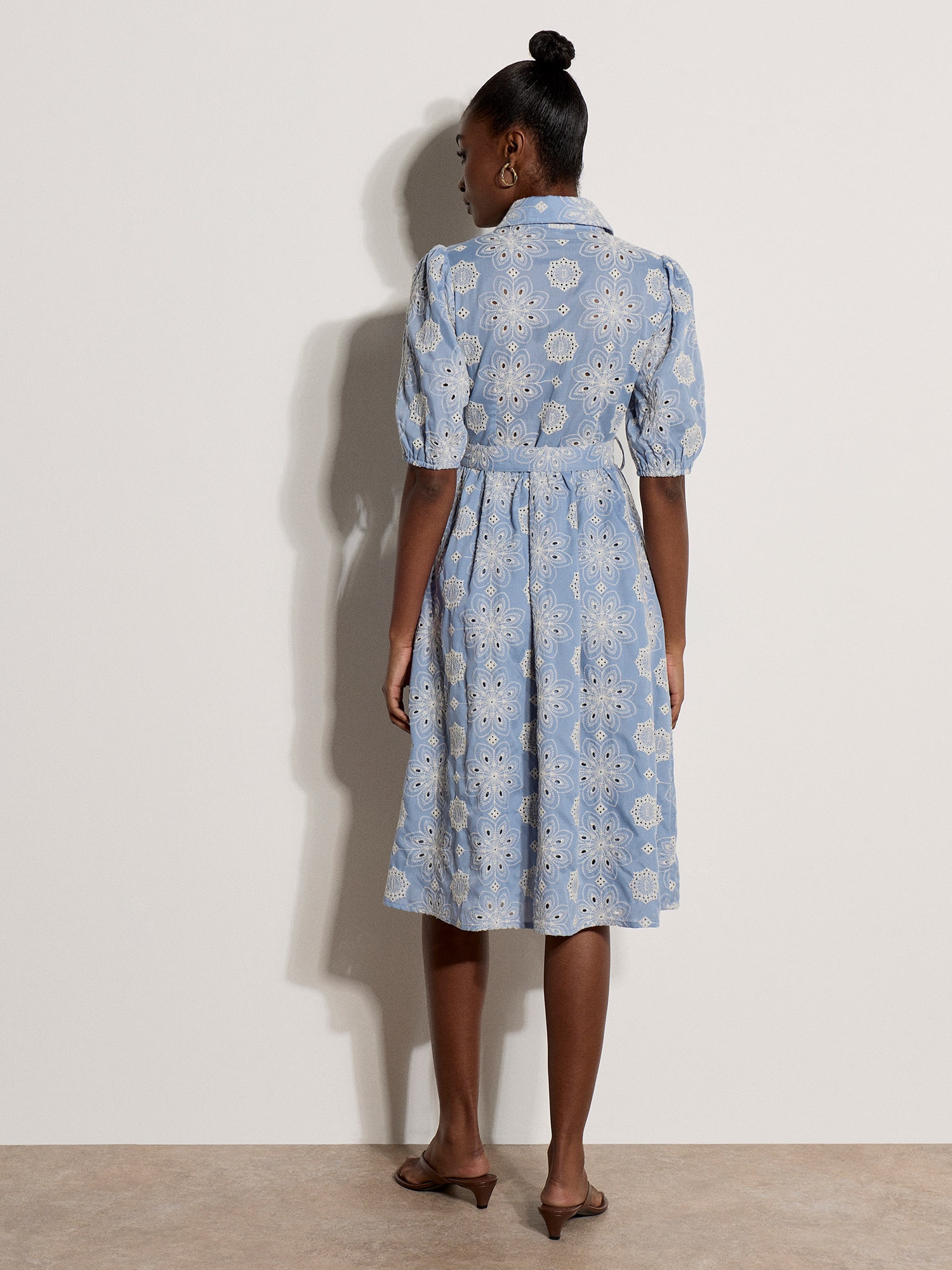 Apricot Midikleid »Midikleid« mit Stoffgürtel, 2 tlg. mit englischer Spitze