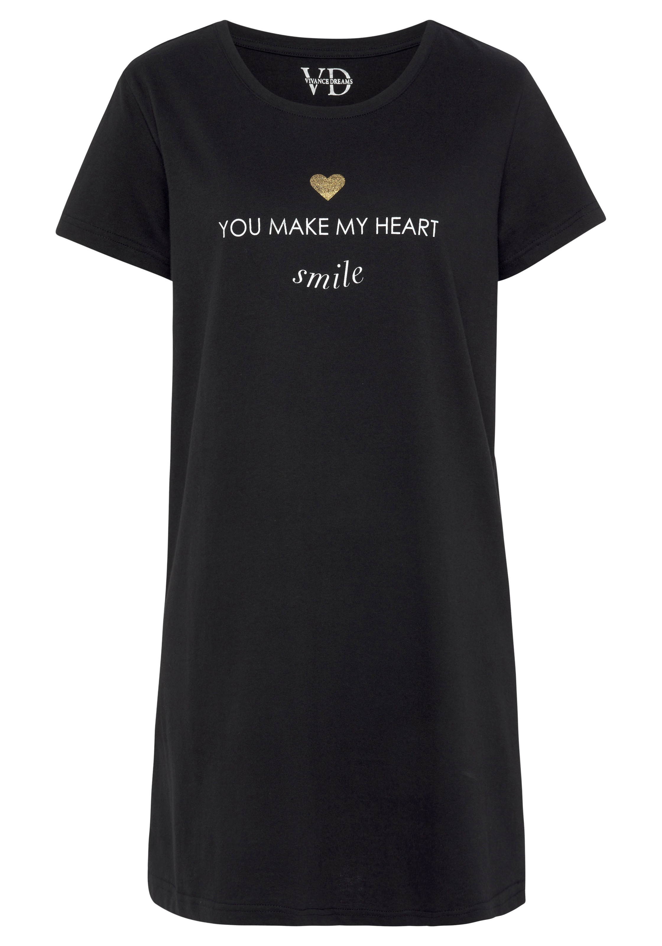 Vivance Dreams Sleepshirt 1-teilig, mit Foliendruck günstig online kaufen