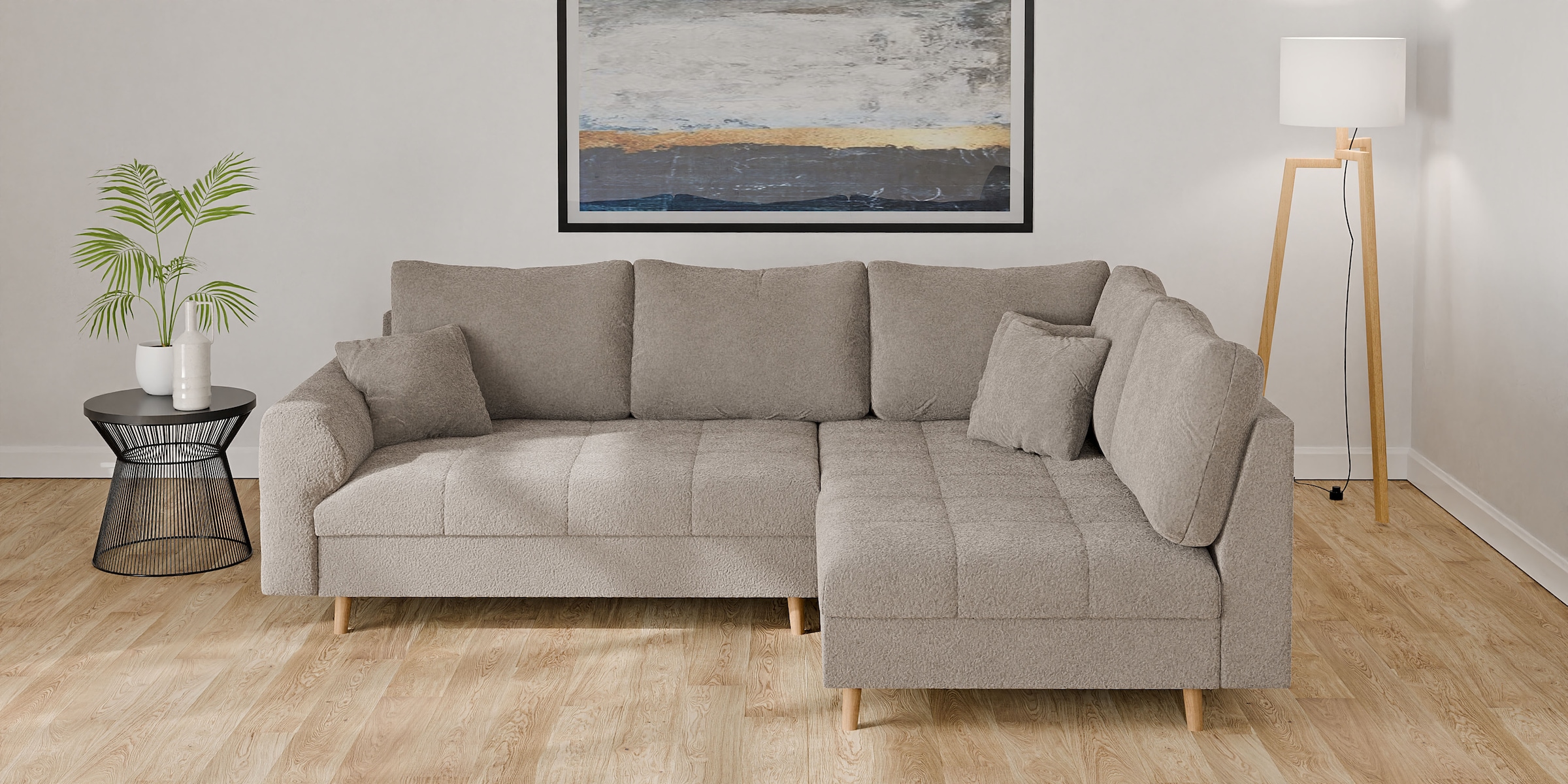 Home affaire Ecksofa "CHARRE L-Form mit Ottomane, Maße B/T/H: 231/161/81 cm günstig online kaufen
