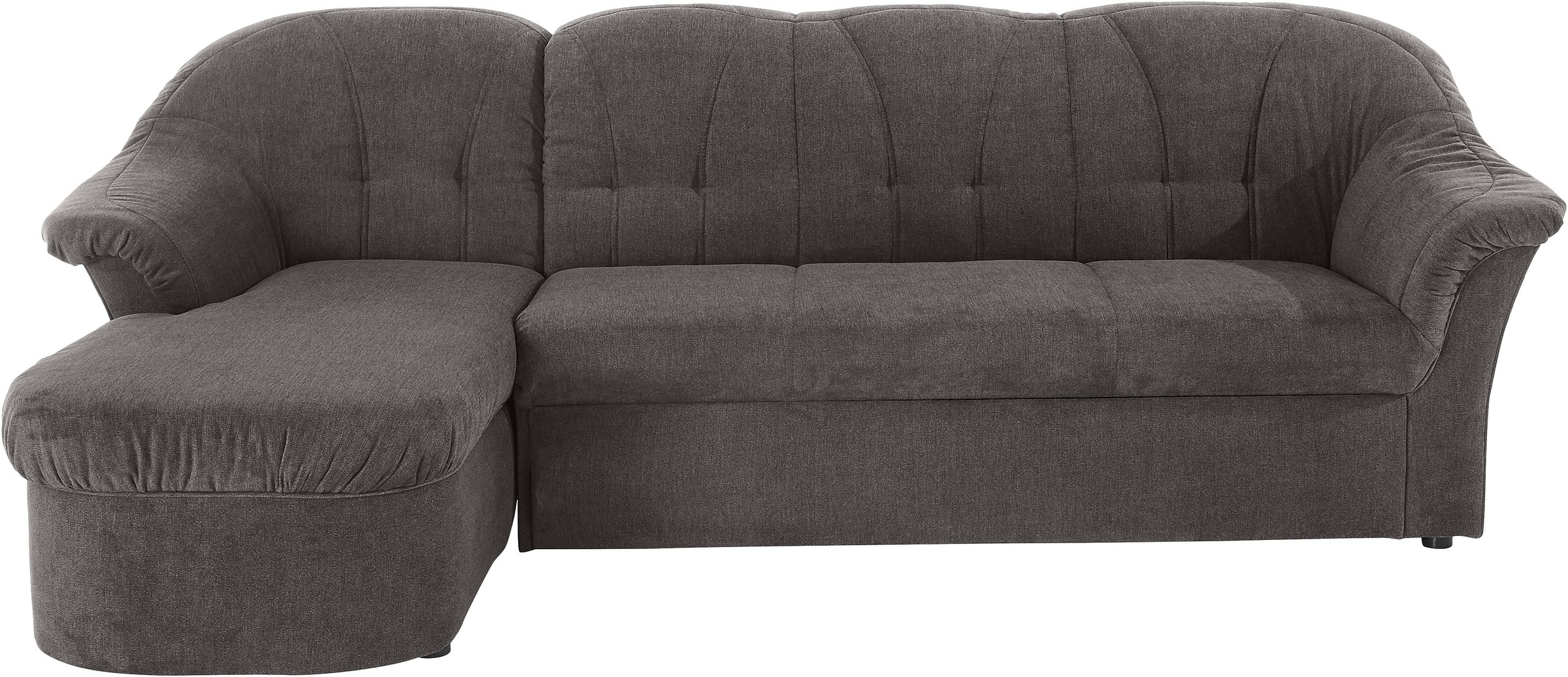 DOMO collection Ecksofa "Pegnitz, elegante Rückensteppung, komfortabel, Breite 238cm, L-Form" wahlweise mit Bettfunktion