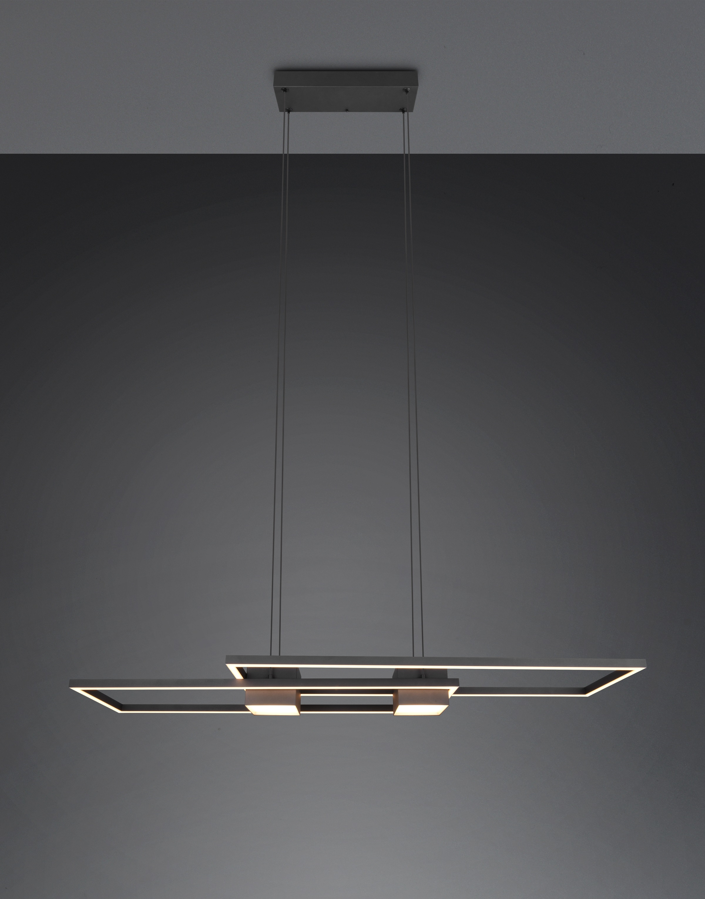 TRIO Leuchten LED Pendelleuchte »ALBANY, LED Hängelampe Wohnzimmer mit Fernbedienung, dimmbar, CCT«, 1 flammig, Leuchtmittel LED-Board | LED fest integriert, Lichtfarbe einstellbar, Memoryfunktion, Nachtlicht, up-and-down Licht