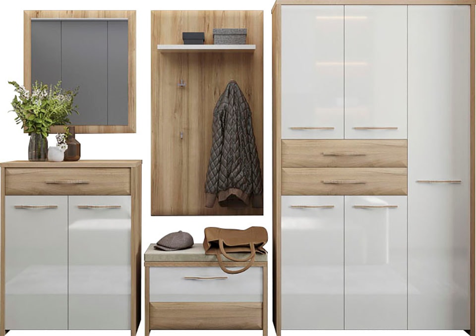 Home affaire Garderoben-Set "Gala", (Set, 5 St., Garderobenschrank,Schuhsch günstig online kaufen