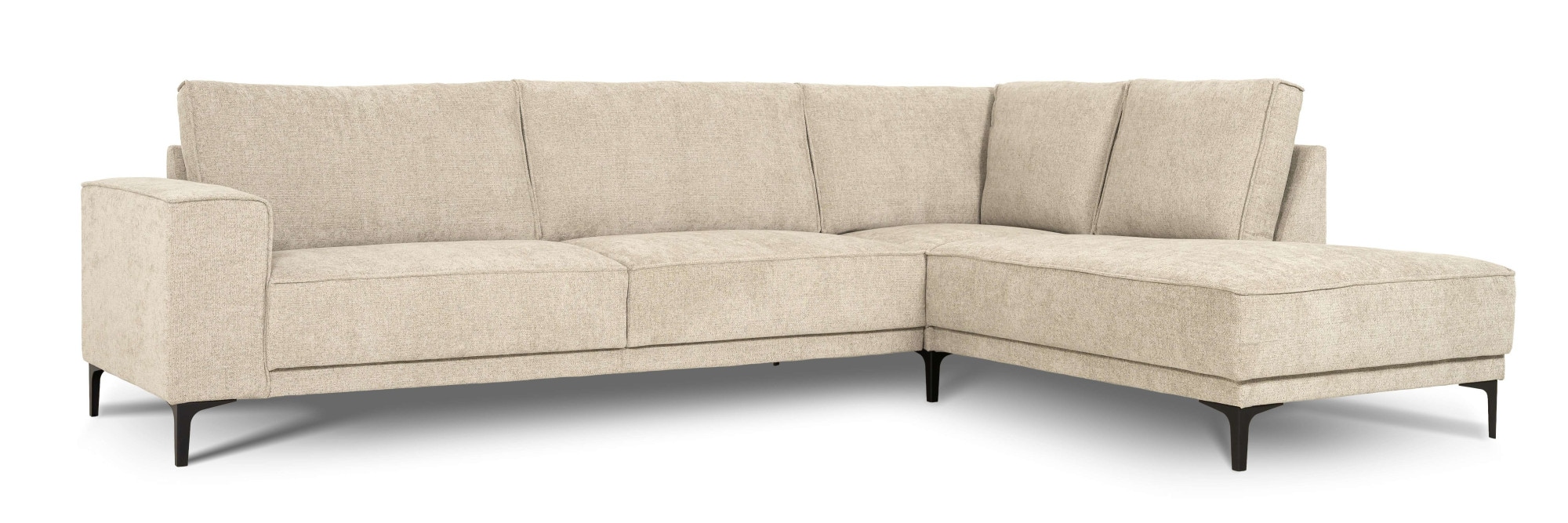 OTTO home Ecksofa »OLAND L-Form, B: 289 cm, Skandi-Design, Chenille-Bezug« Struktur, Flachgewebe, Luxus-Microfaser, Boucle