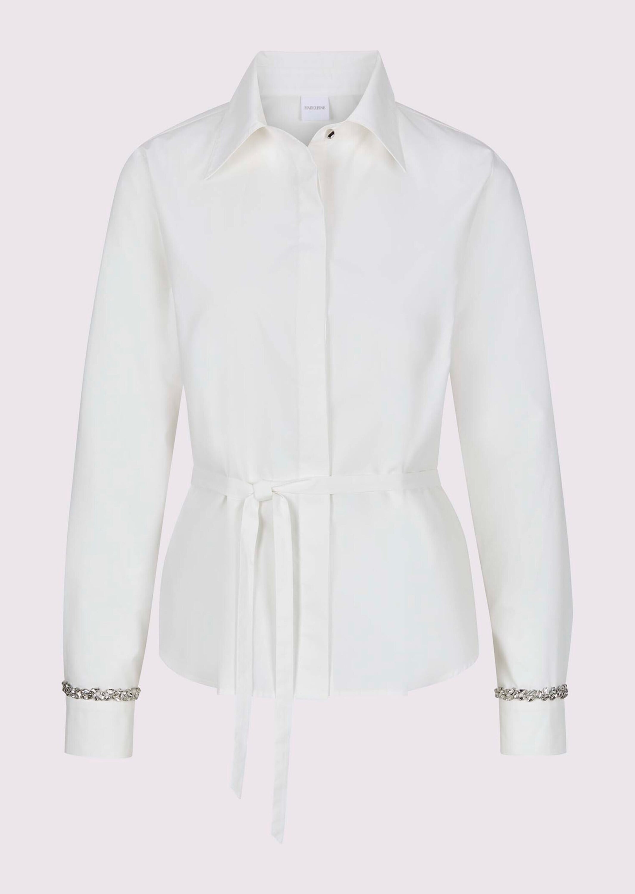 MADELEINE Langarmbluse "Hemdbluse Baumwollbluse mit Bindeband" Bluse mit de günstig online kaufen