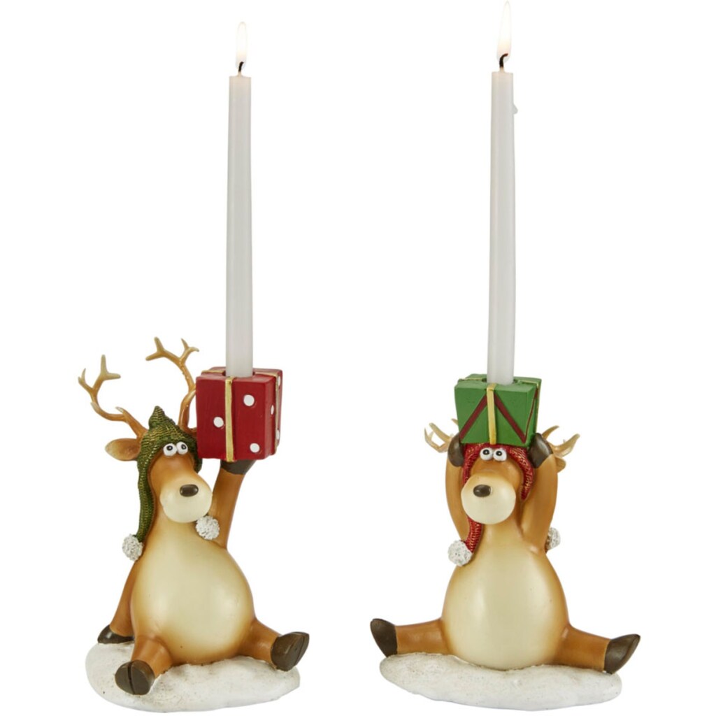 Schneider Kerzenhalter »Geschenke, Weihnachtsdeko«, (Set, 2 St.)