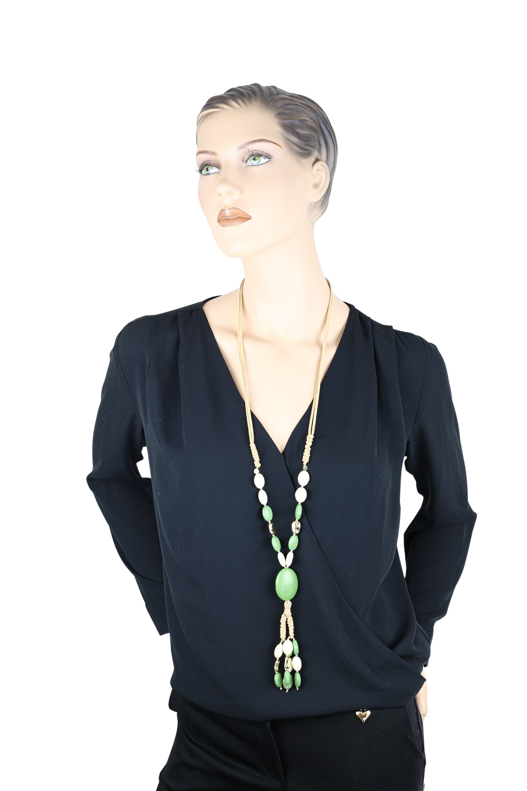 COLLEZIONE ALESSANDRO Lange Kette »Marbelle« echte Steine an hochwertigem Band