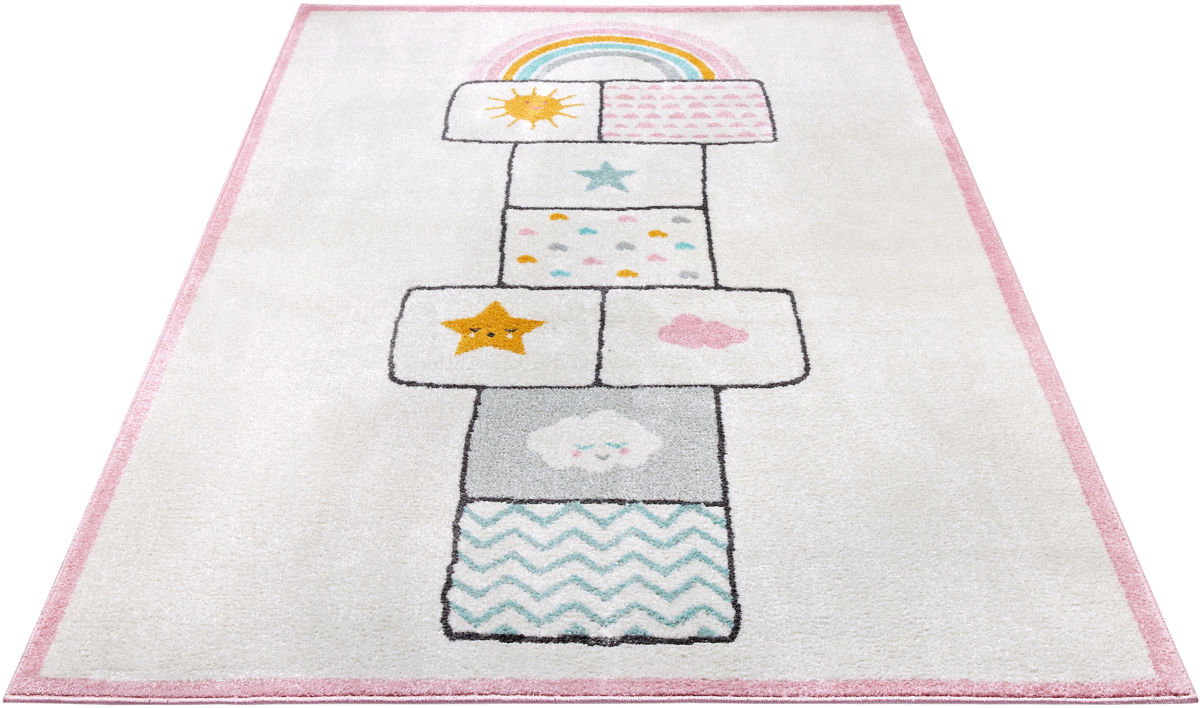 HANSE Home Kinderteppich »Adventures Bouncy«, rechteckig, 7 mm Höhe, Spielteppich, fest, Kinderzimmer, Kurzflor, Spielunterlage