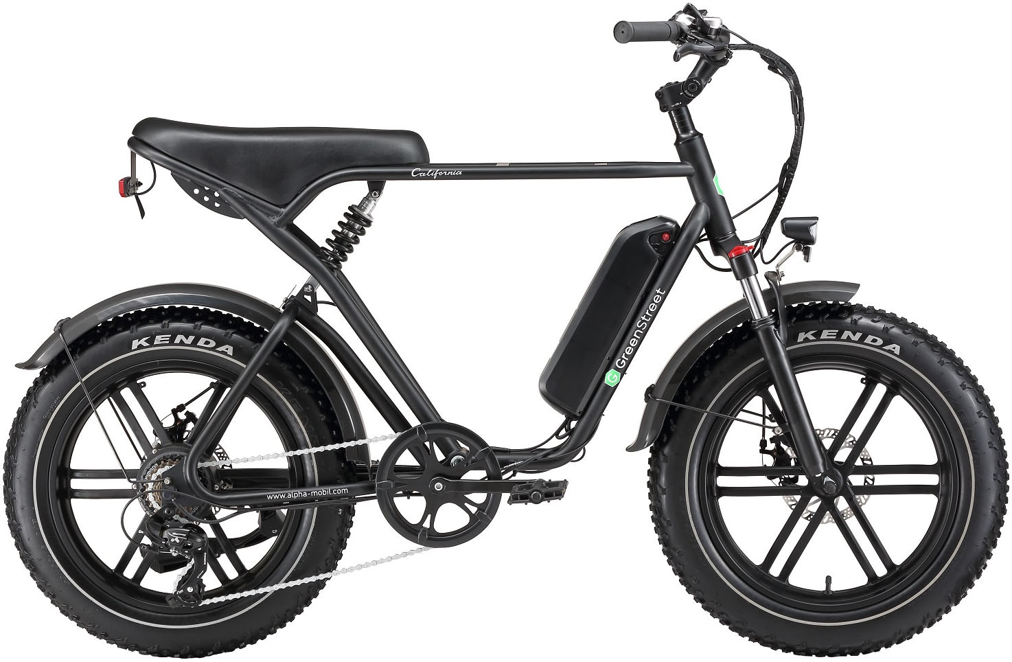 GreenStreet E-Bike "California", 7 Gang, Shimano, Heckmotor 250 W, Pedelec, Elektrofahrrad für Damen u. Herren, MTB