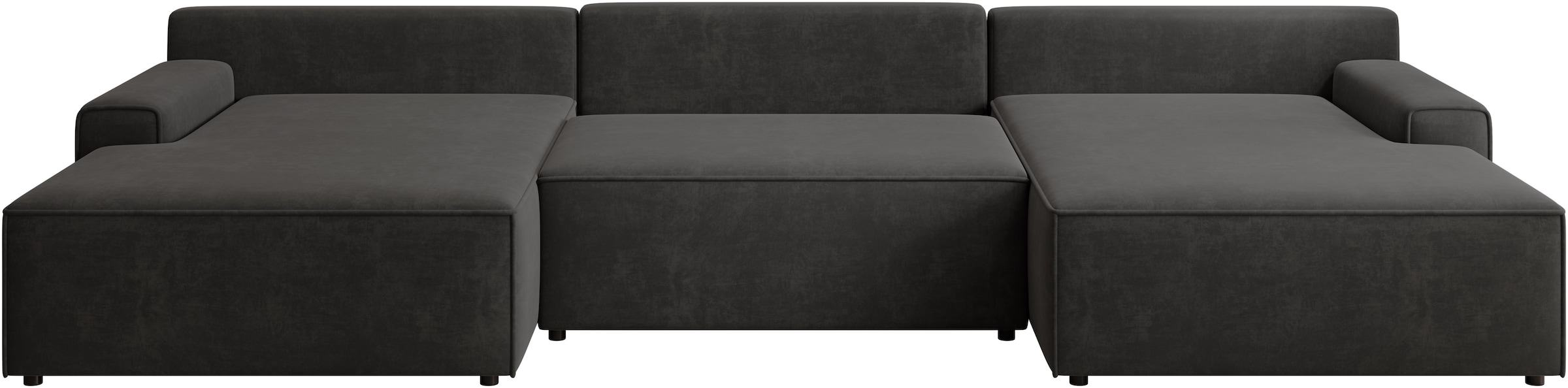 TRENDMANUFAKTUR Wohnlandschaft »Challenge, Schlafsofa mit Bettkasten, Couch in U-Form, Breite 333 cm«, XXL Sofa mit Bettkasten & Schlaffunktion, auch in trendigem Cordstoff