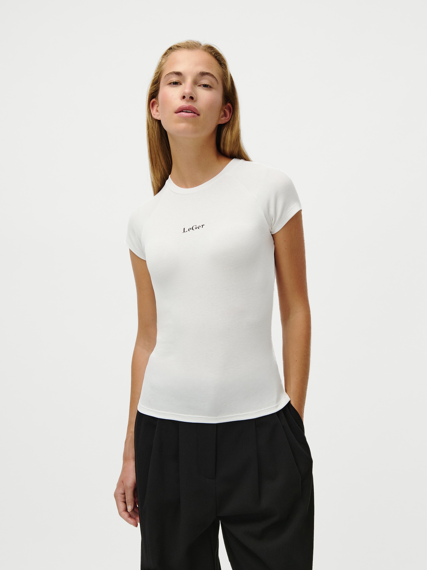 LeGer T-Shirt "Tayra, LeGer by Lena Gercke" basic, Rundhals, slim fit günstig online kaufen