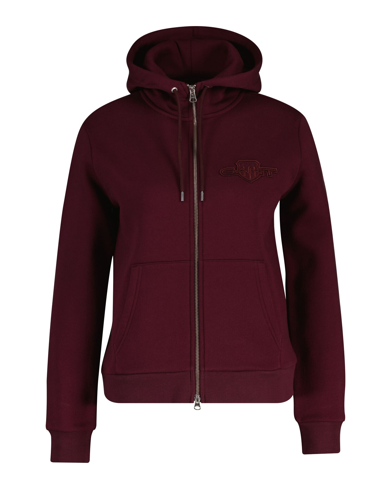 Gant "REG TONAL SHIELD ZIP HOODIE" Markenstickerei, Kapuze, Rippbündchen günstig online kaufen