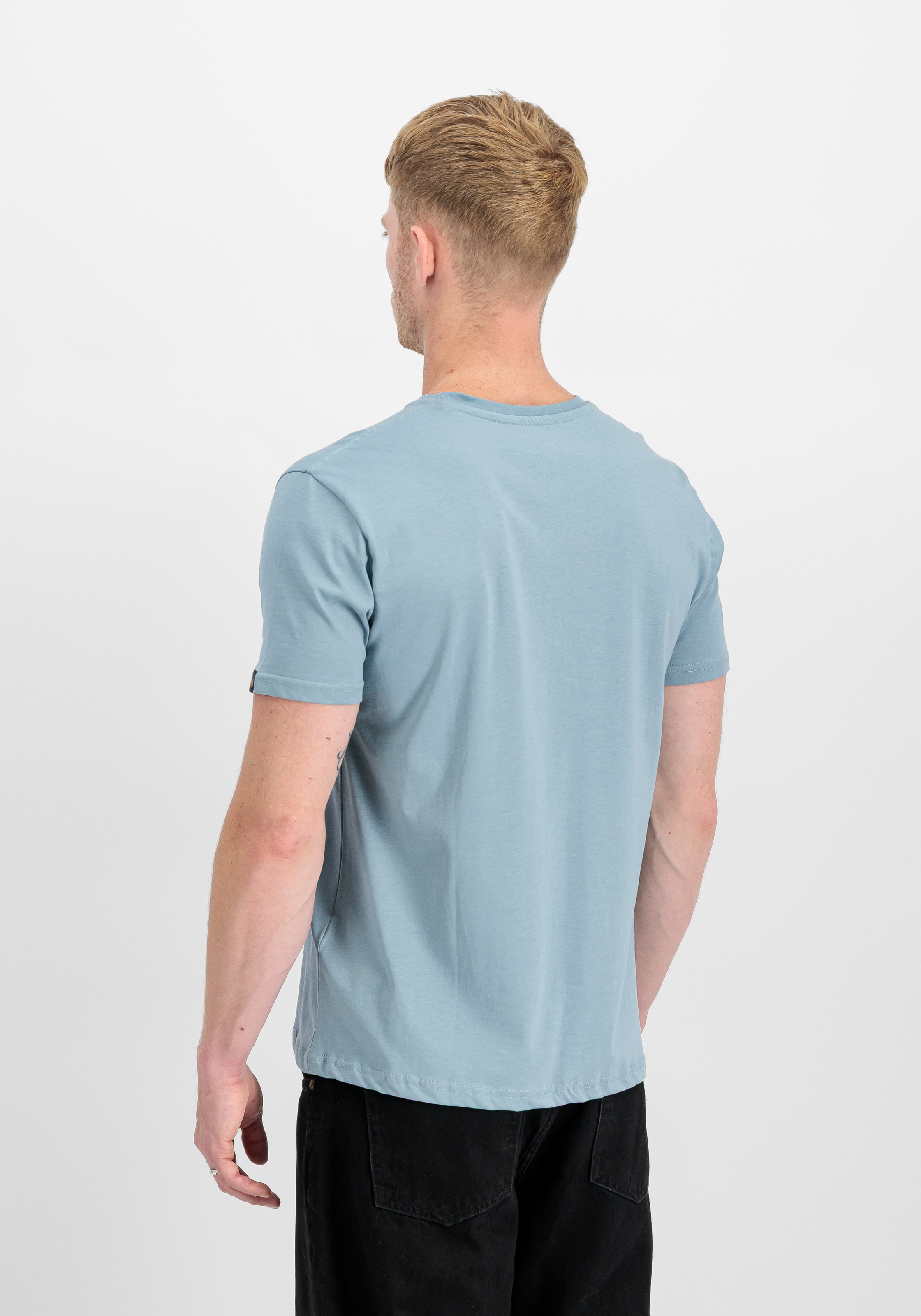 Alpha Industries Basic Short Sleeve T-Shirt Grey/Blue XL 2