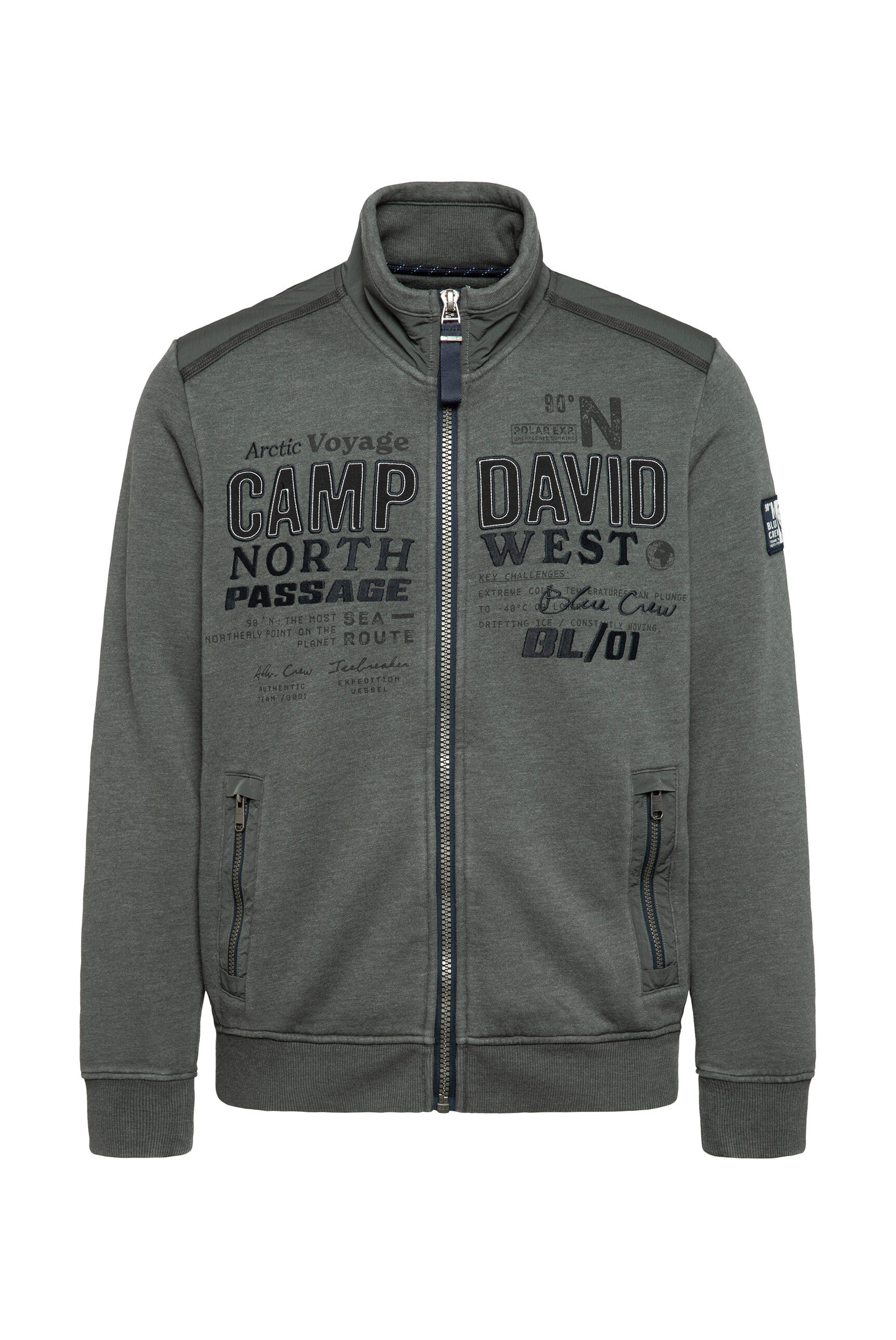 CAMP DAVID Sweatjacke, mit Reißverschlusstaschen günstig online kaufen