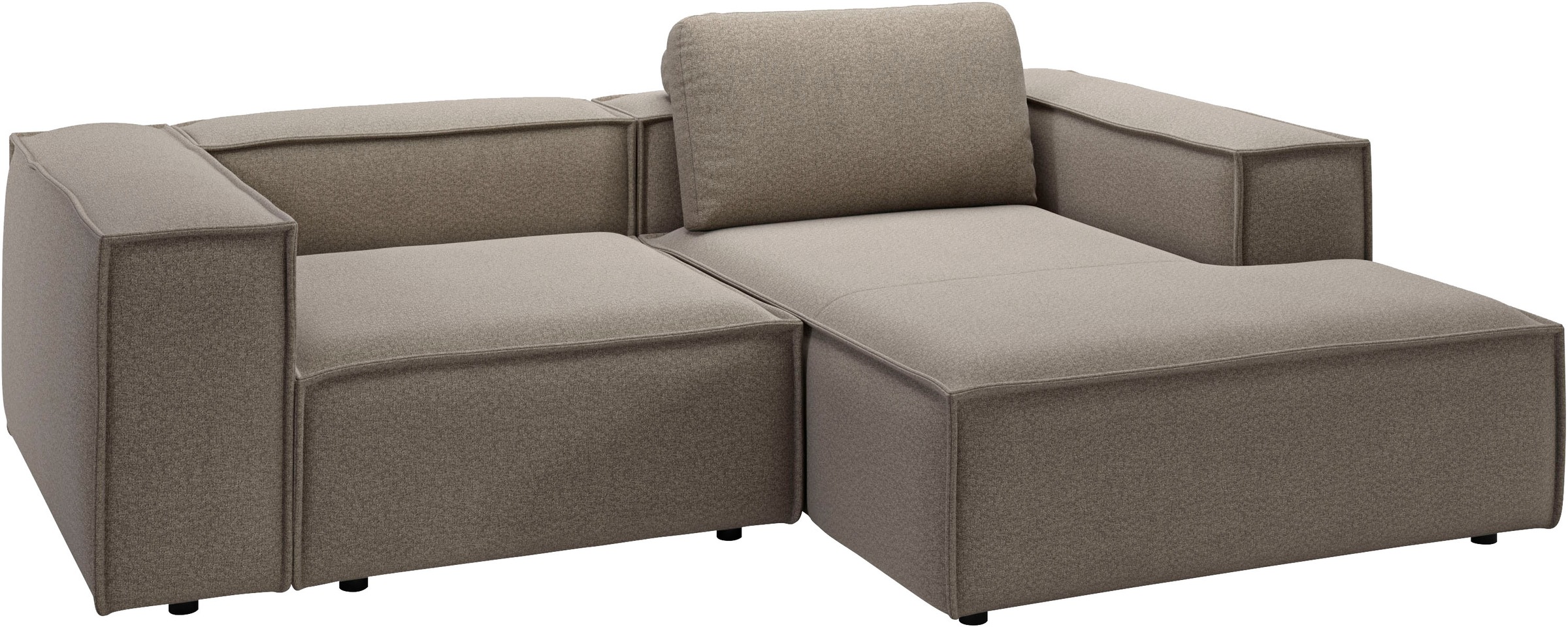 Places of Style Ecksofa »Watertown, kompakte L-Form, 246 cm breite für kleinere Räume«, modernes Ecksofa mit Feincordbezug, platzsparend & bequem