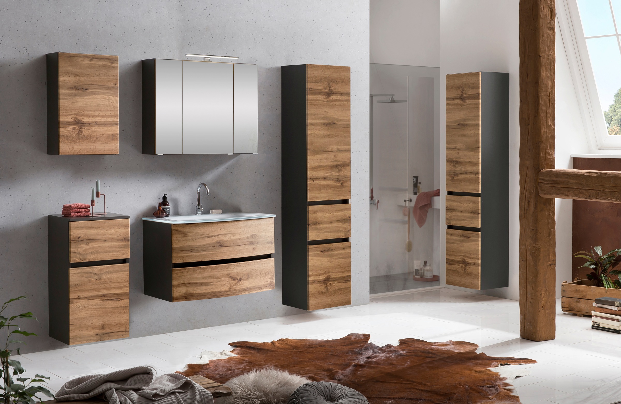 welltime Badezimmer-Set »Kaunas« Set, 5 Stk. tlg.