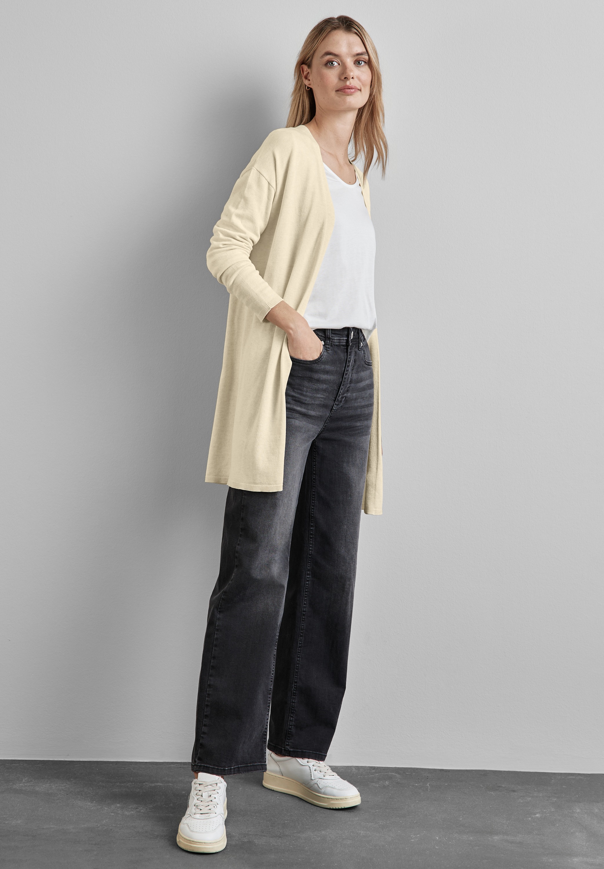 STREET ONE Strickjacke, verschlusslos