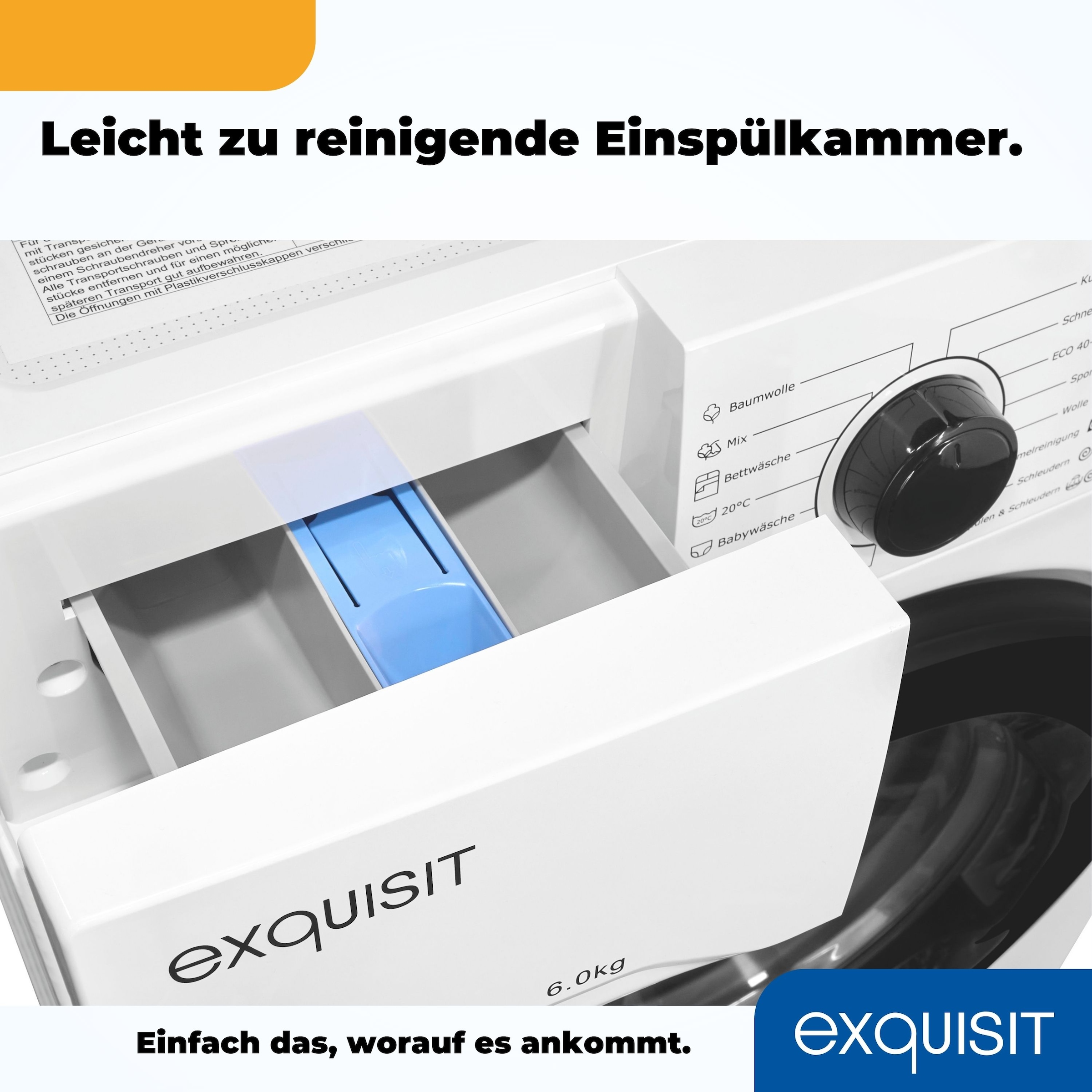 exquisit Waschmaschine »WA6110-020A weiss«, 6 kg, 1000 U/min