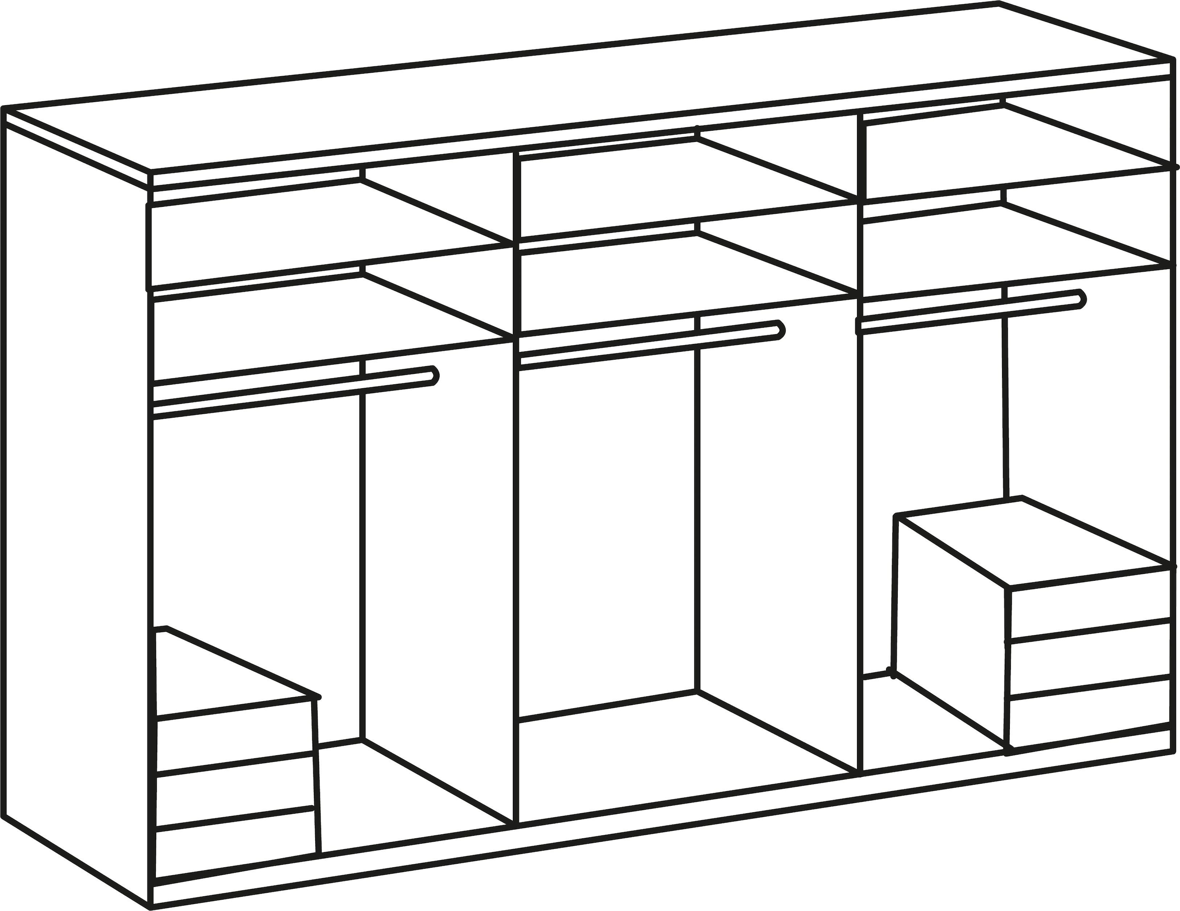 Wimex Kleiderschrank »Level by fresh to go«, mit vollflächigen Glastüren