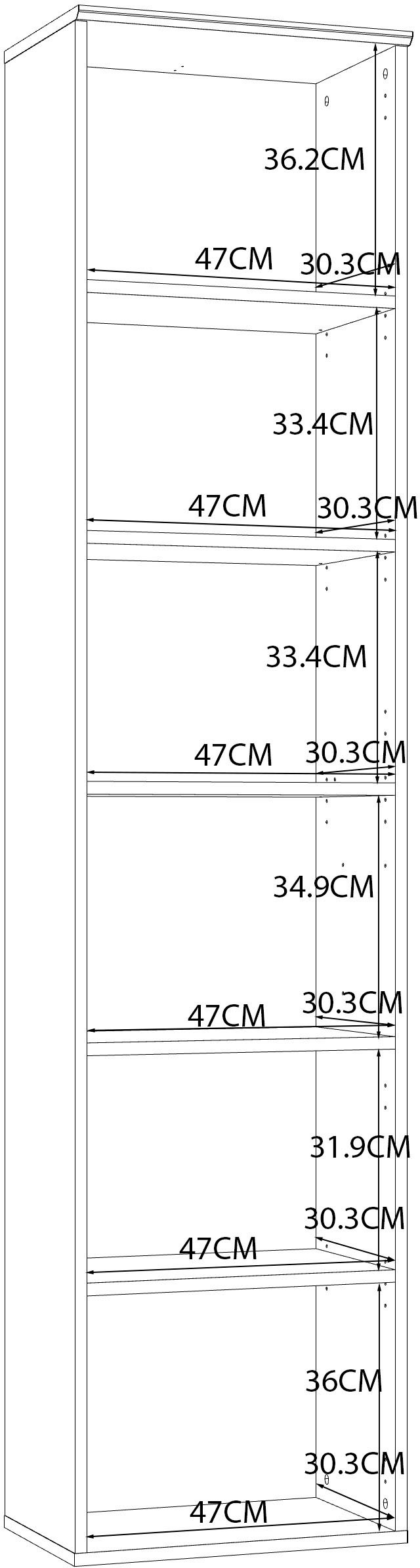 FORTE Aktenregal »Mindi«, Breite 50,8 cm