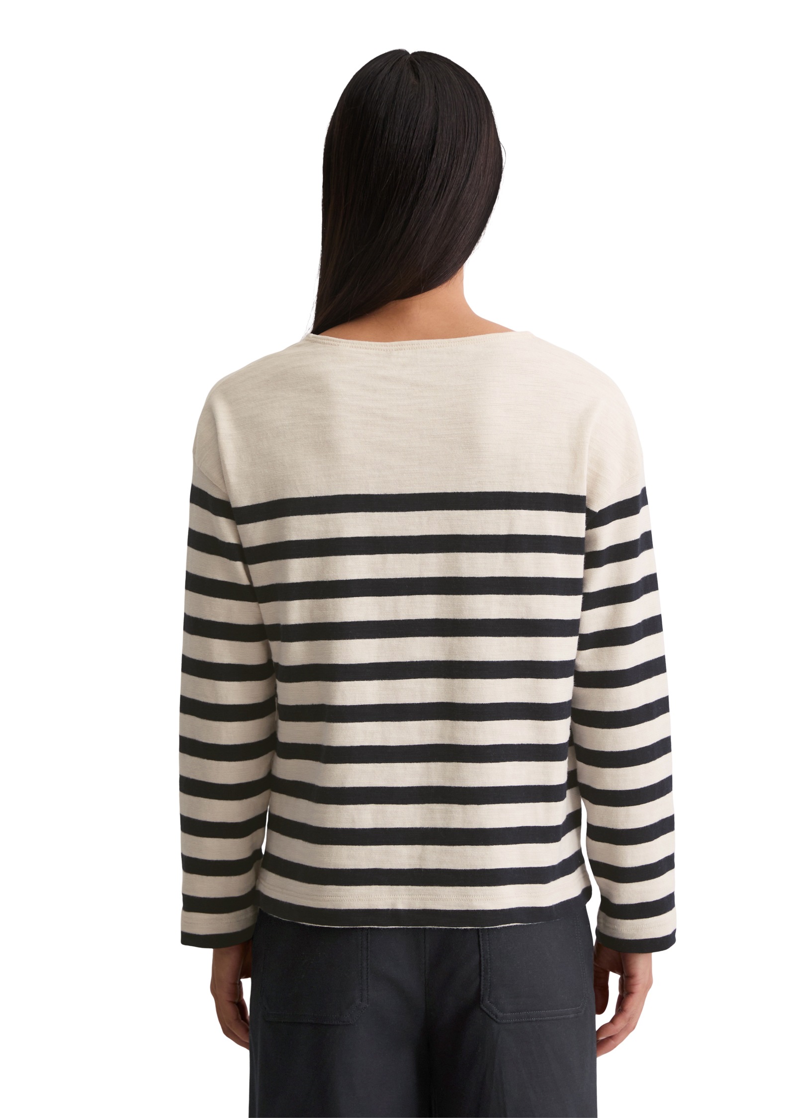 Marc OPolo Longsleeve relaxed fit, aus garngefärbtem Heavy-Slub-Jersey, ger günstig online kaufen