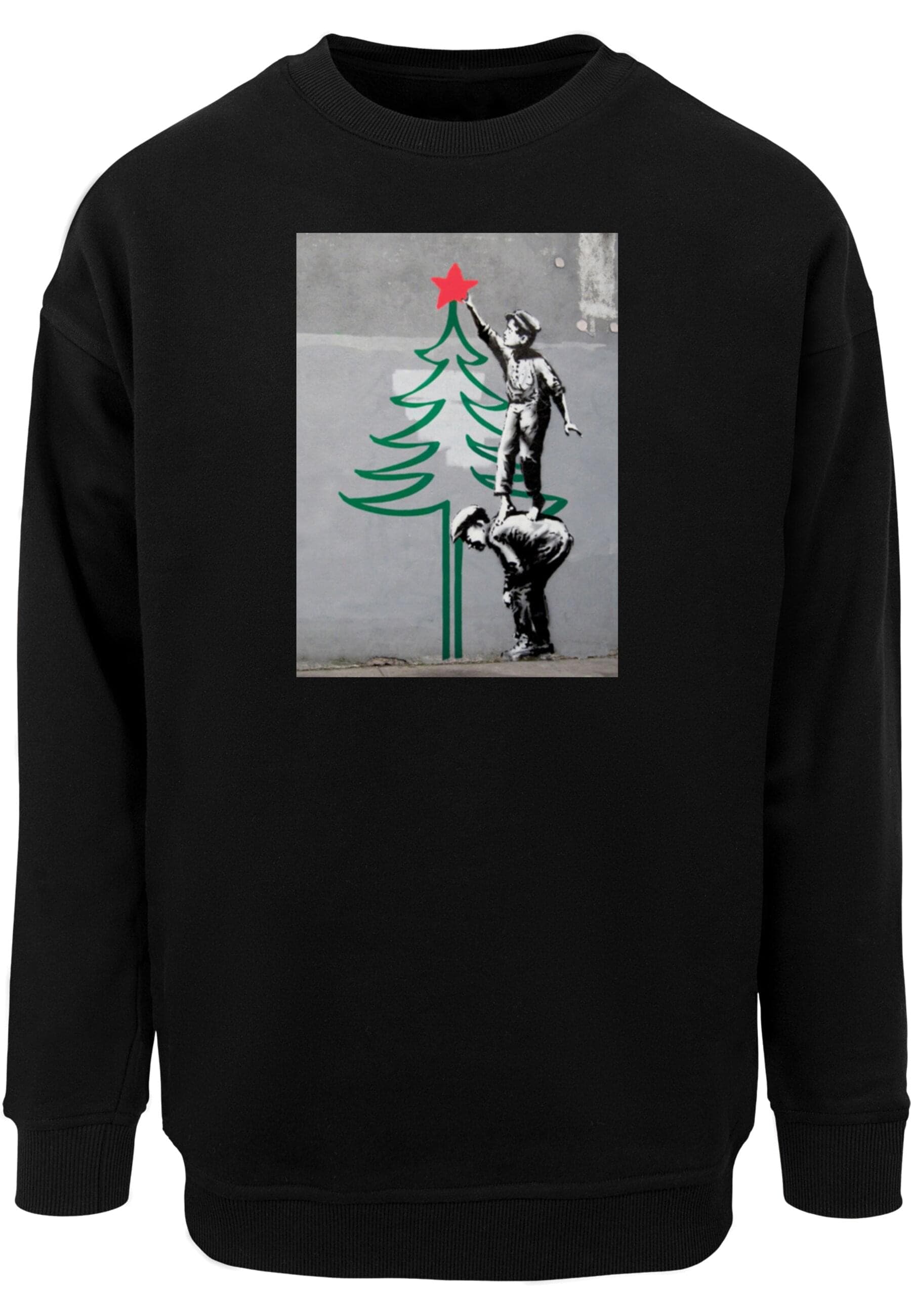 Merchcode Rundhalspullover "Merchcode Banksy - Christmas Tree Crewneck" 1 S günstig online kaufen