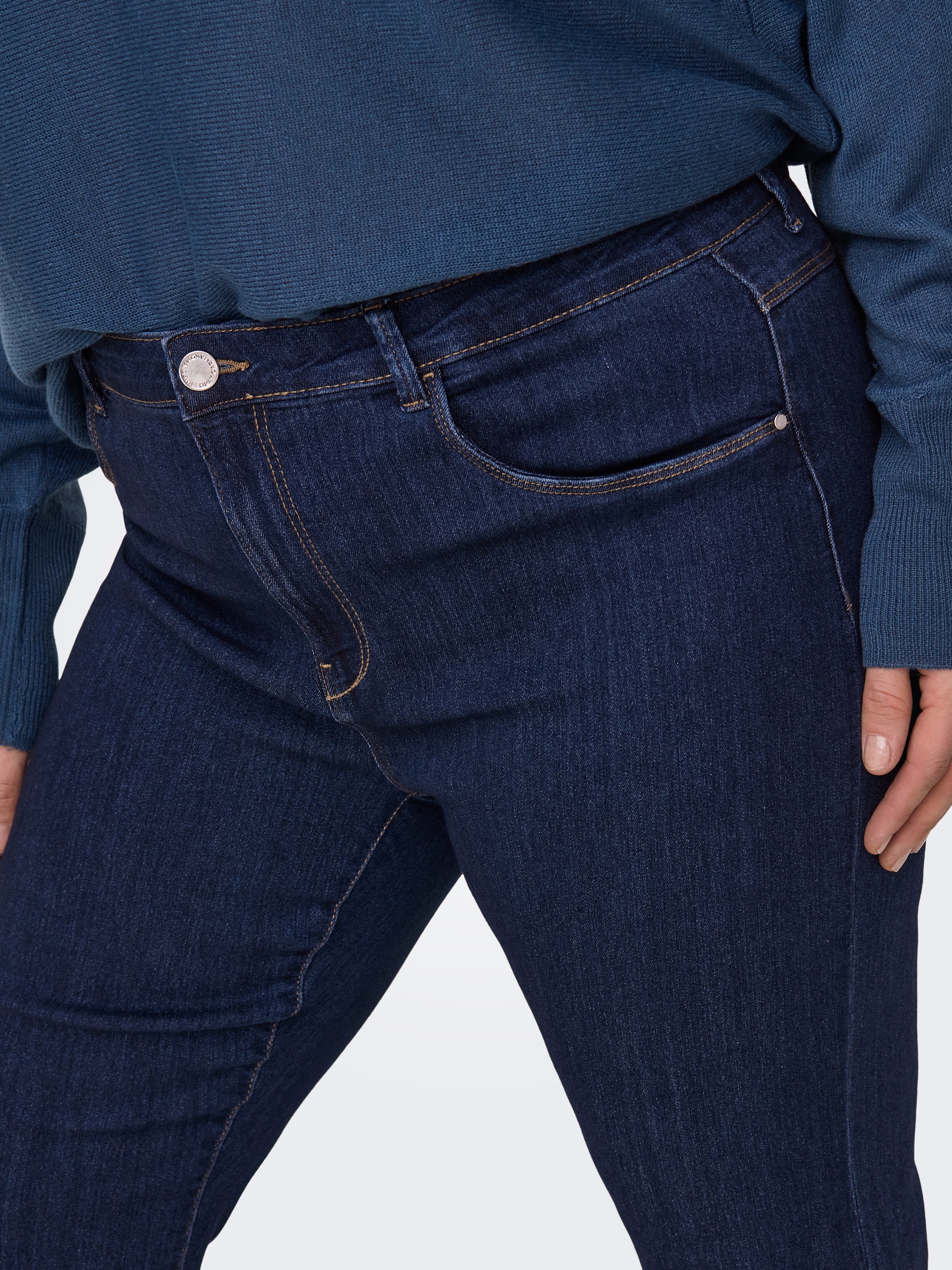 ONLY CARMAKOMA Bootcut-Jeans "CARTHUNDER LIFE MID PUSH UP FLARED DNM" günstig online kaufen