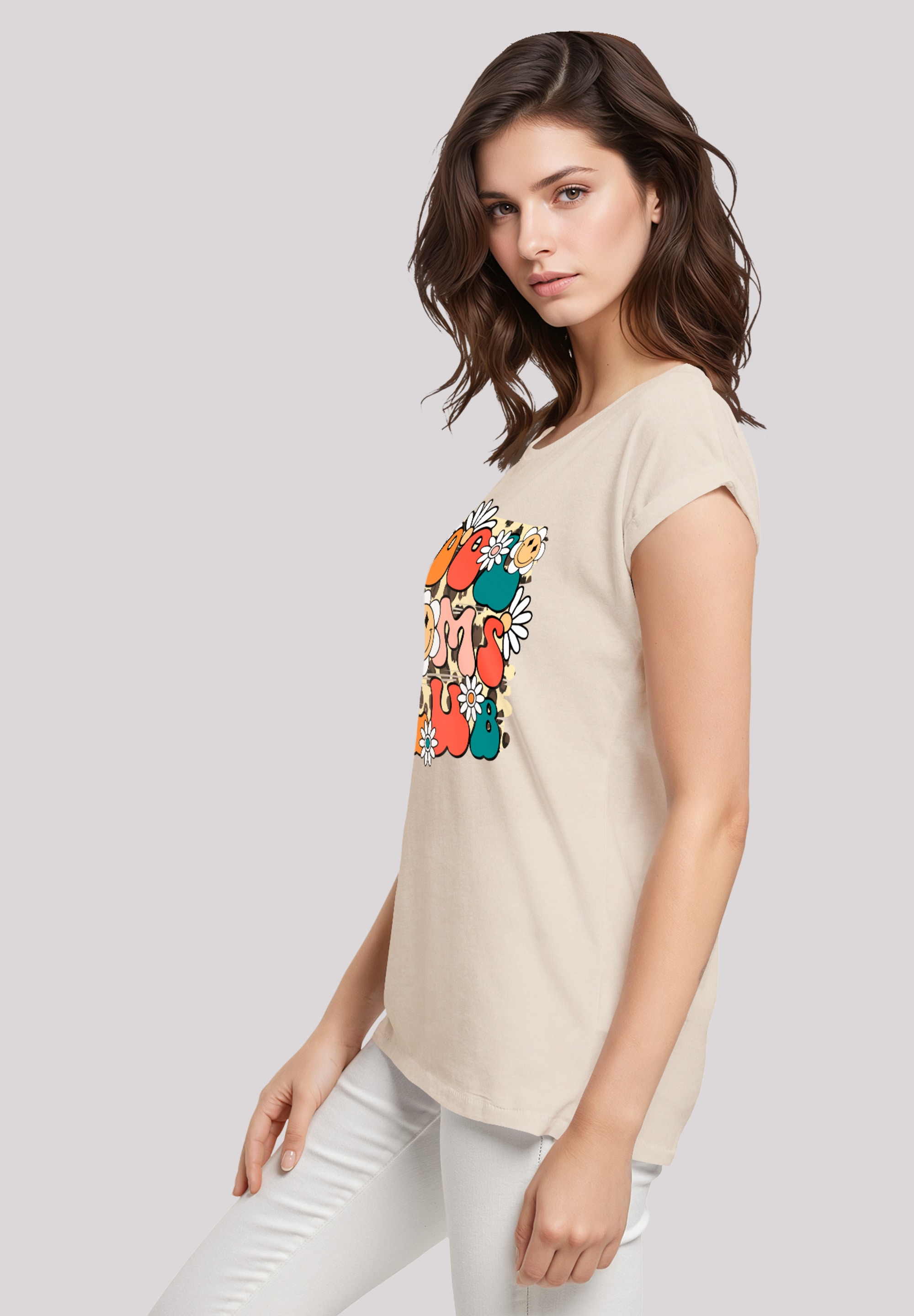 F4NT4STIC T-Shirt »Mothers Day Cool Moms Club Retro Typography Floral Design«, Premium Qualität