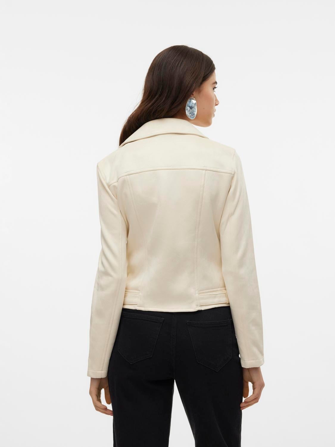 Thumbnail - Vero Moda Bikerjacke "VMJOSE SHORT FAUX SUEDE JACKET GA NOOS" mit asymetrischem Reißverschluss