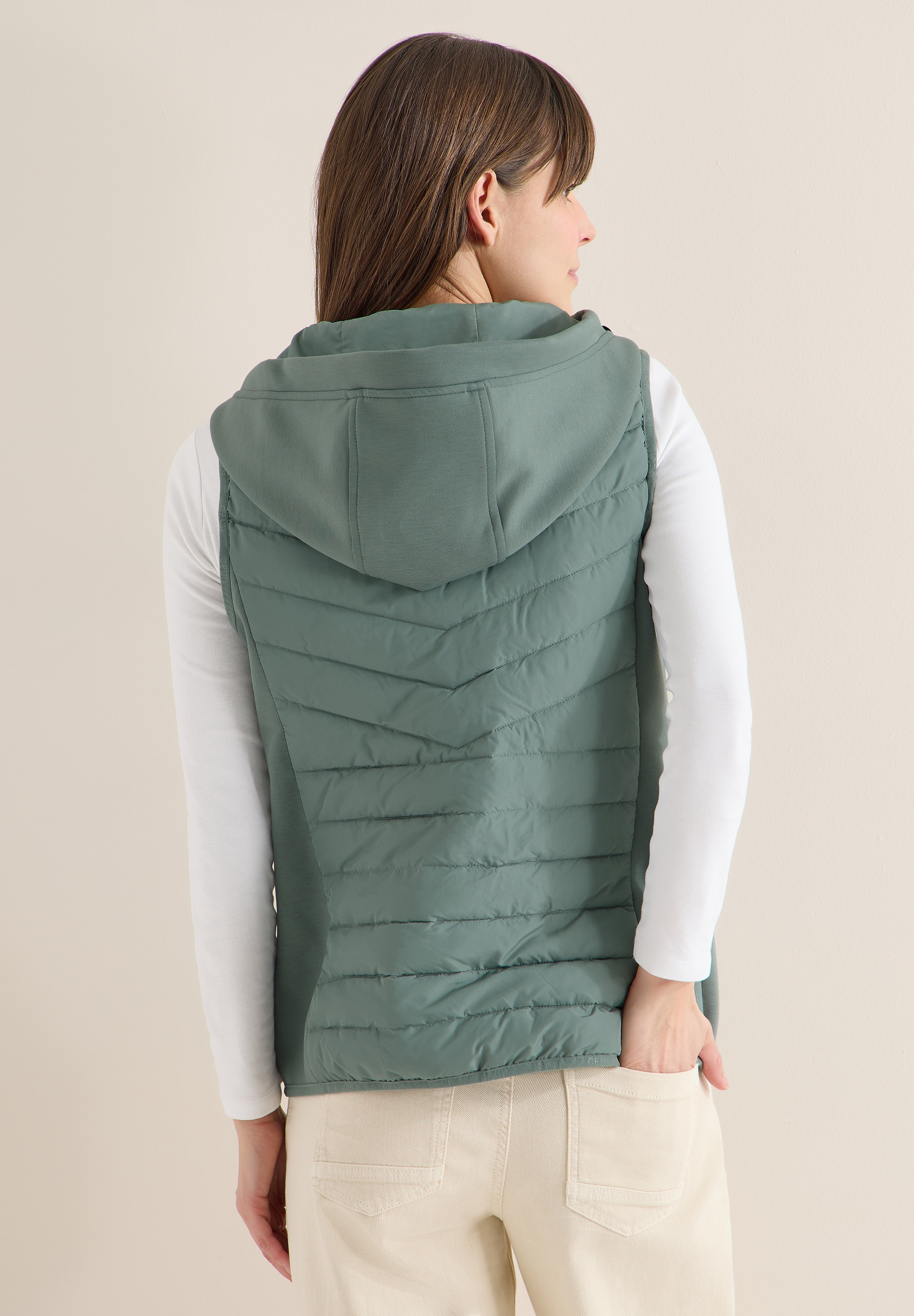 Cecil Kurzweste im Hoodie-Style