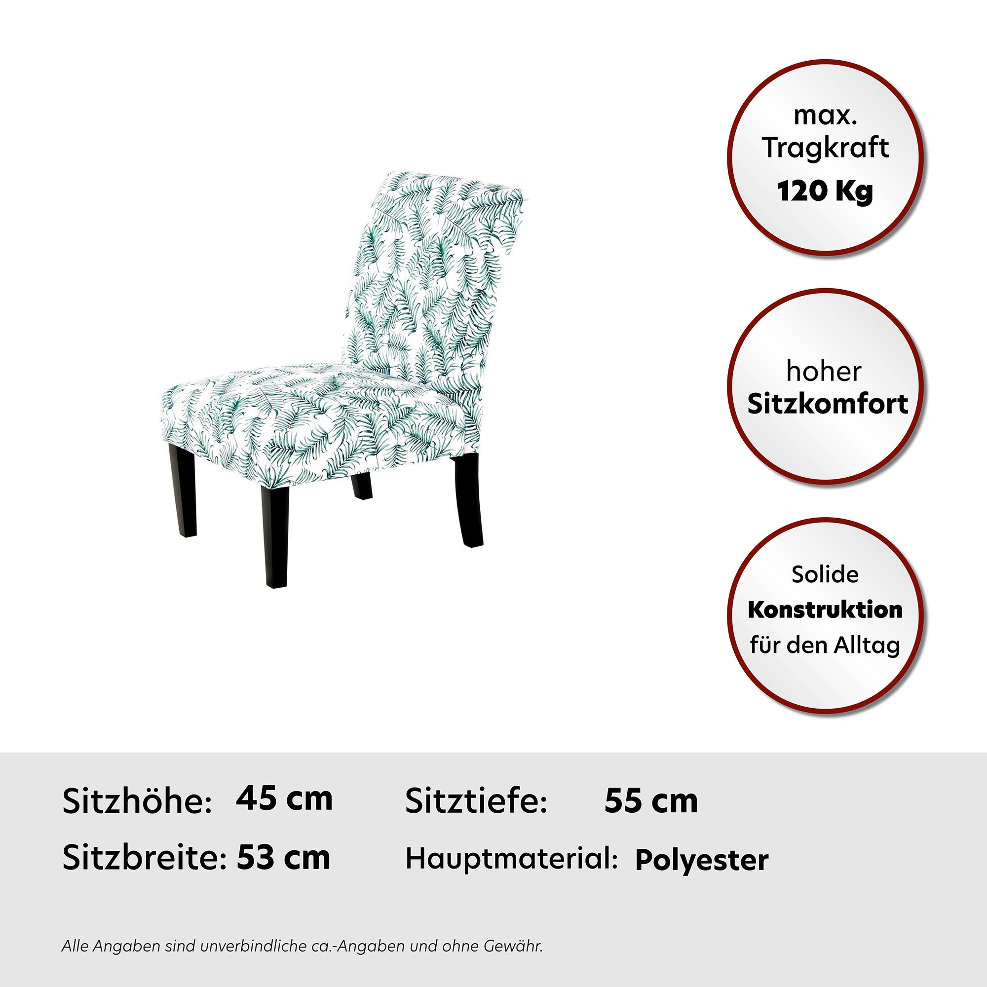 Kayoom Stuhl »Indira 110, mit gepolsterter Sitzfläche und Rückenlehne« () 1 Stk.stilvoll, modern, ideal für moderne Einrichtungen