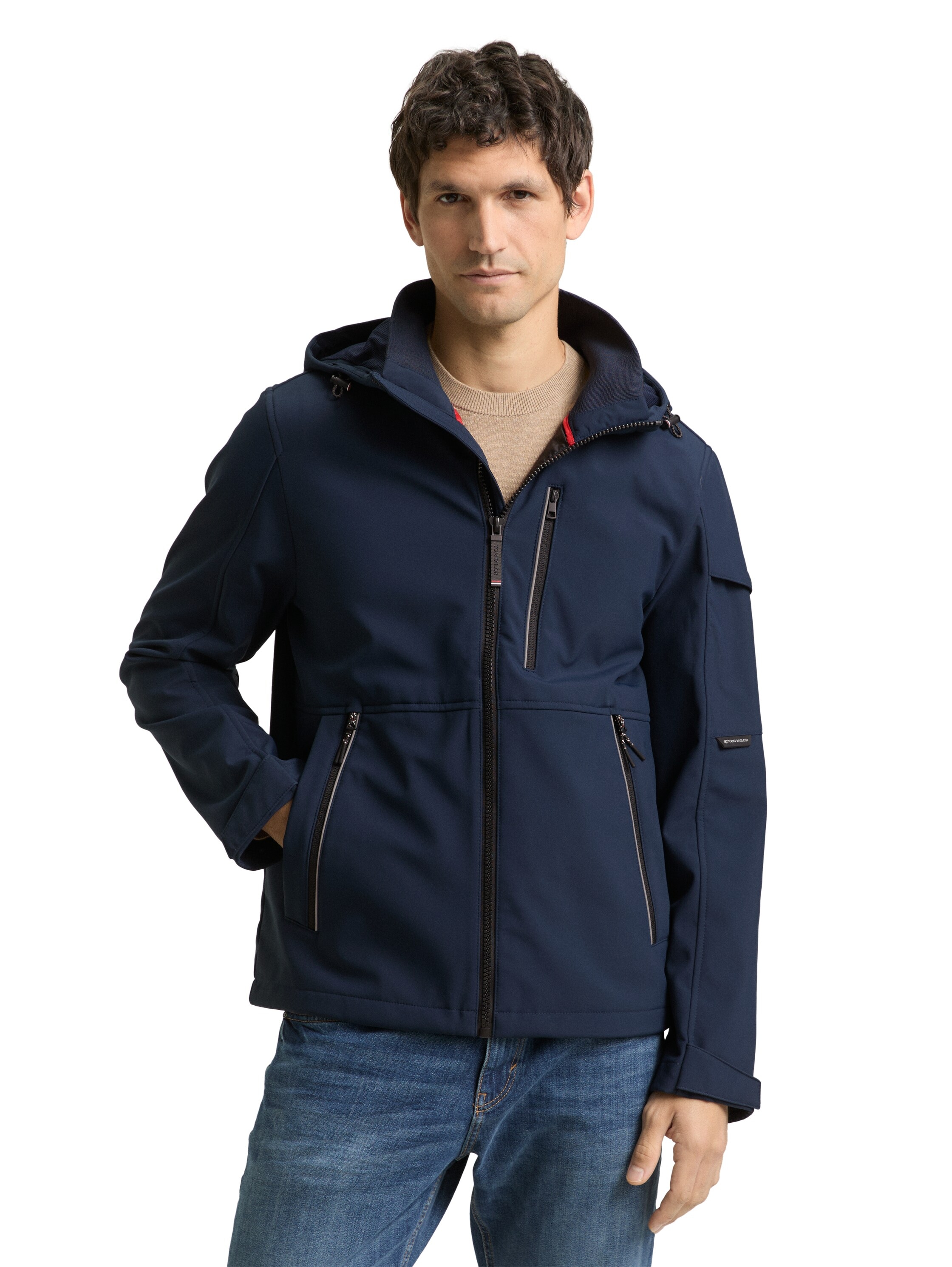 TOM TAILOR Softshelljacke mit Kapuze mit Taschen günstig online kaufen